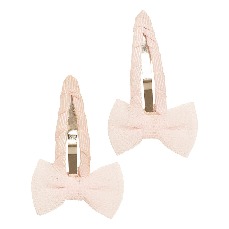 Girls Light Pink Tulle Bow Trims Hair Clip - CÉMAROSE | Children's Fashion Store