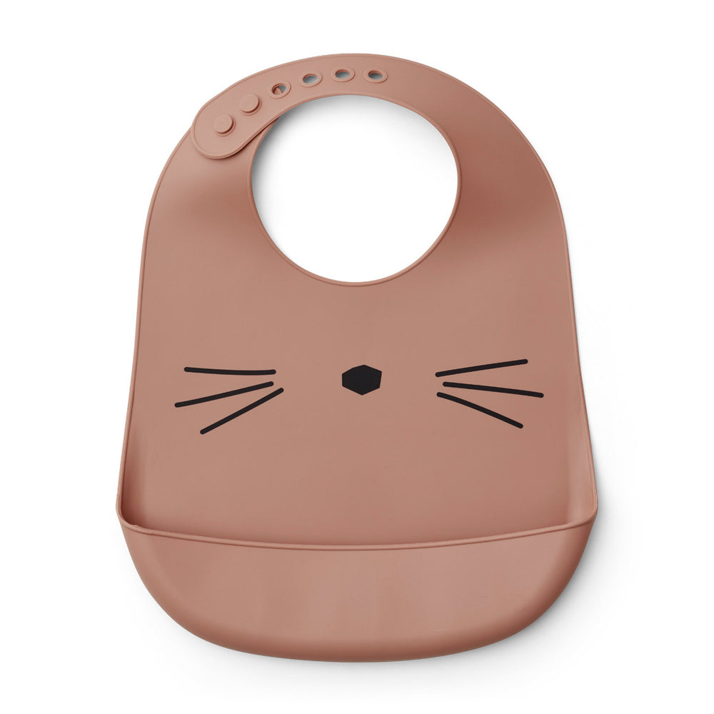 Rose Cat Silicone Bib ( 2 Pack)