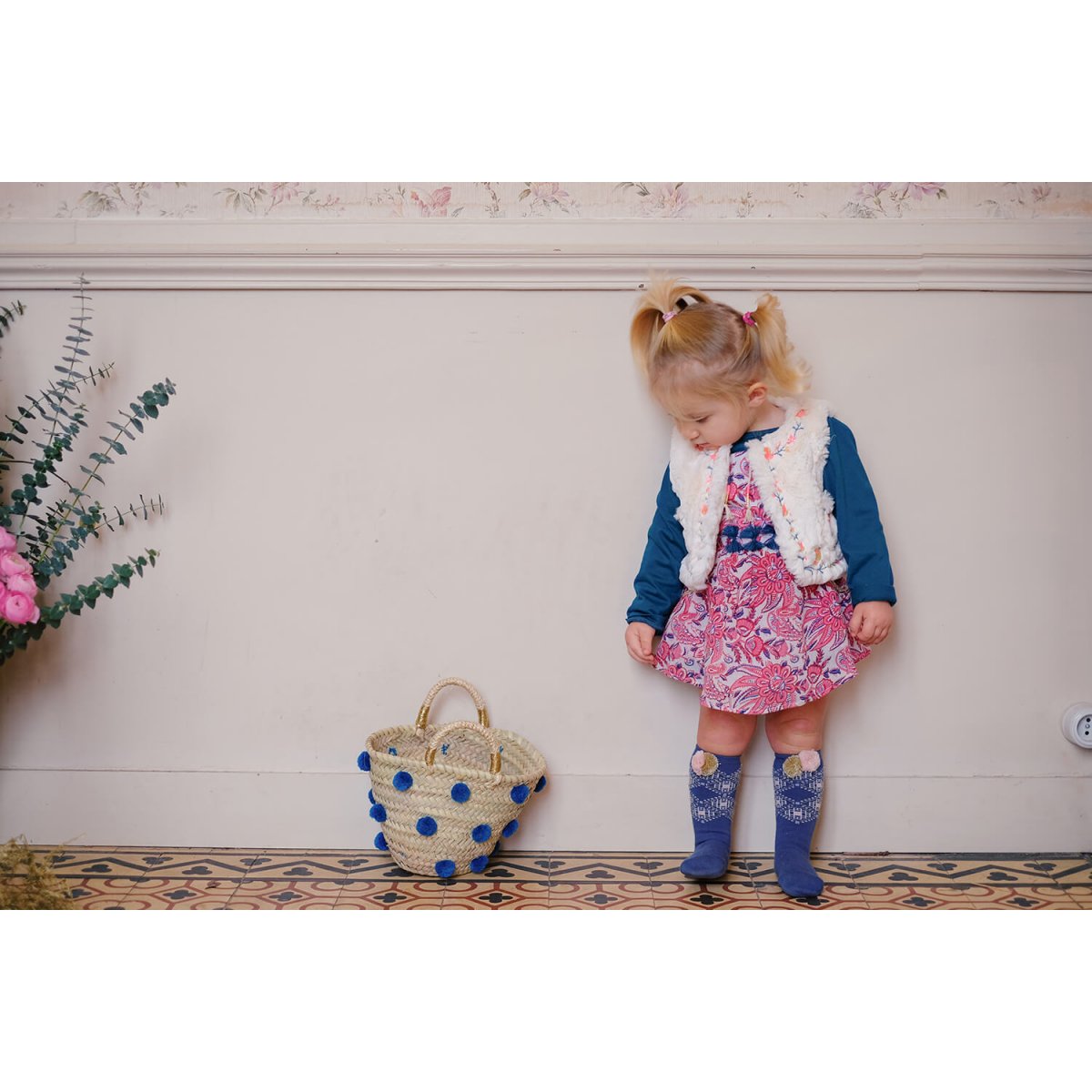Girls Cream Gilet