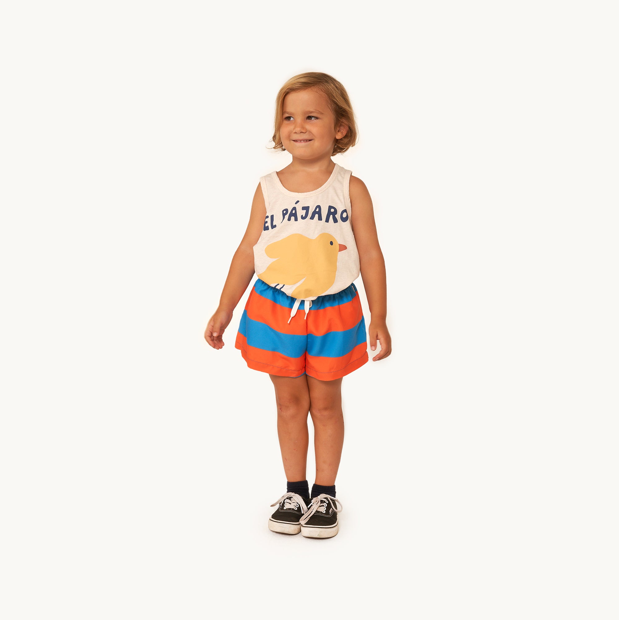 Boys & Girls White Printed Cotton Vest