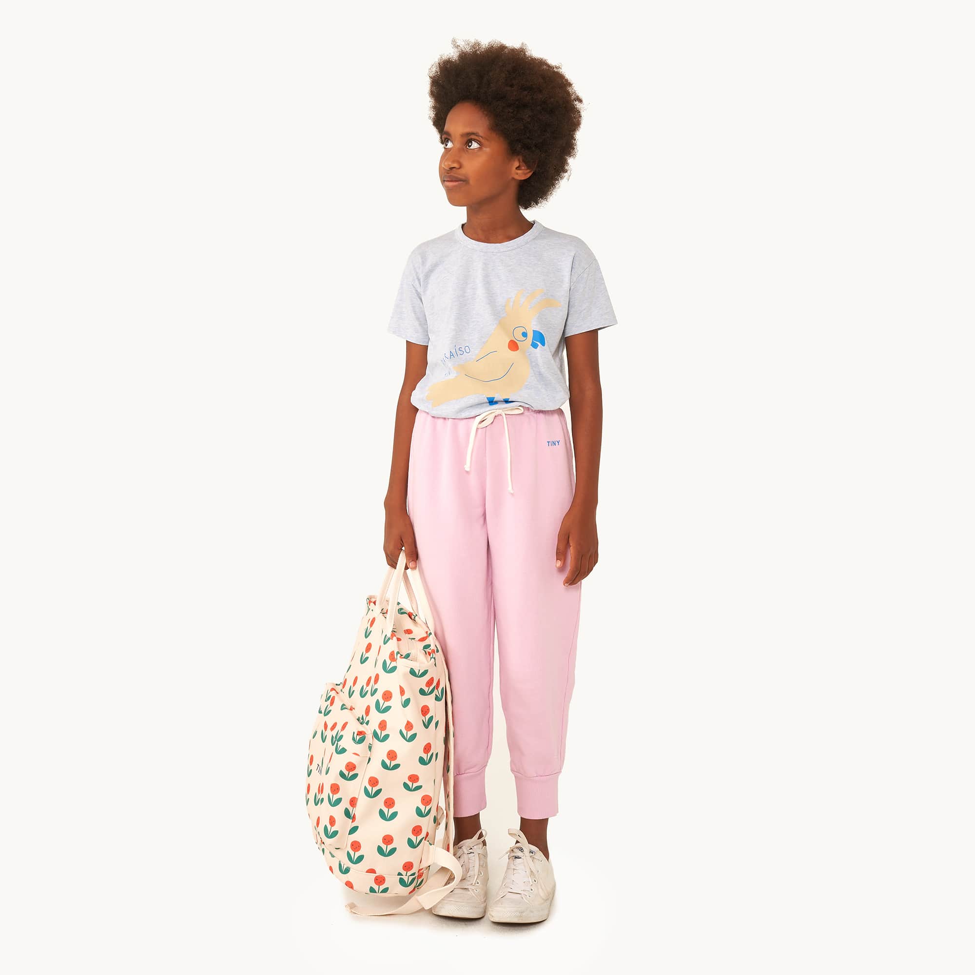 Boys & Girls White Flowers Backpack
