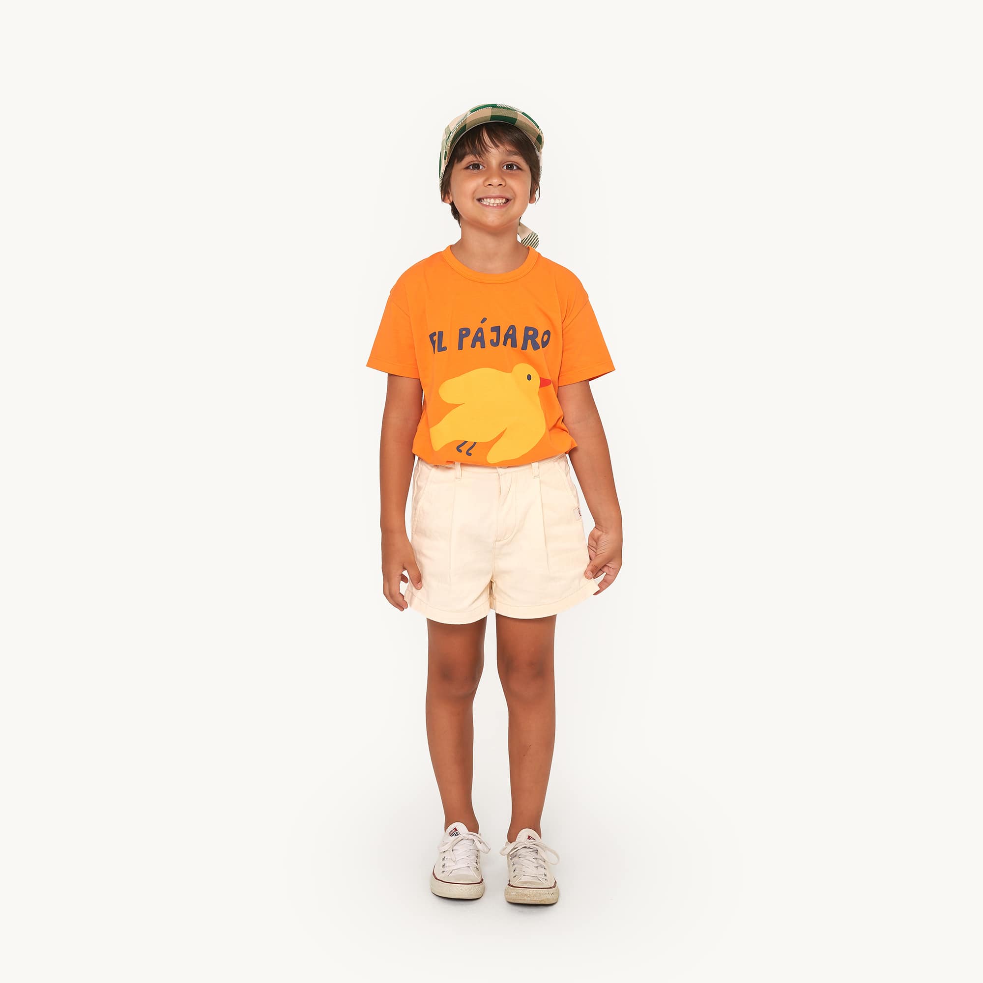 Boys & Girls Orange Printed Cotton T-Shirt