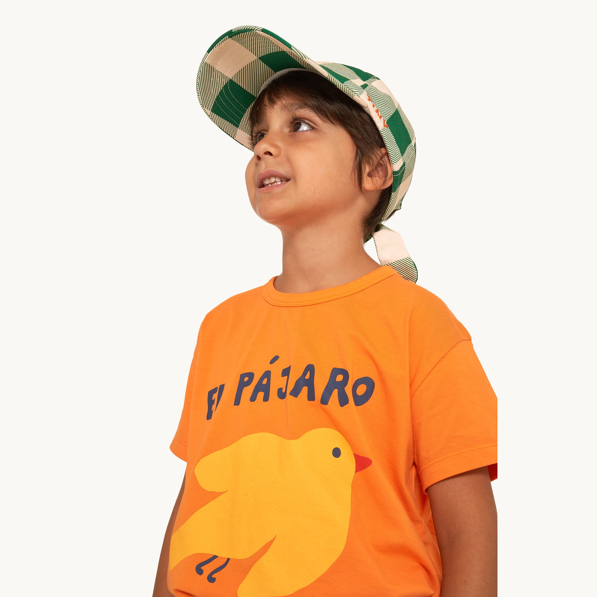 Boys & Girls Orange Printed Cotton T-Shirt