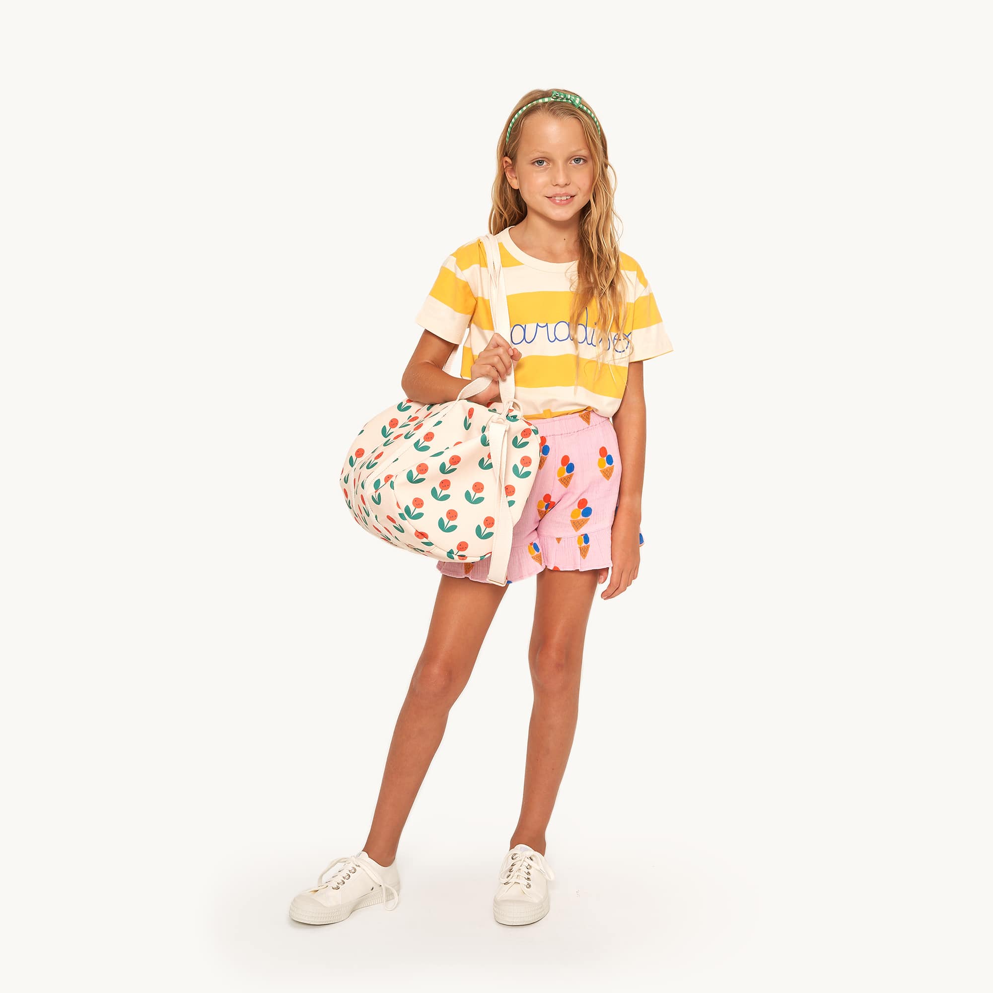 Boys & Girls Yellow Stripes Cotton T-Shirt