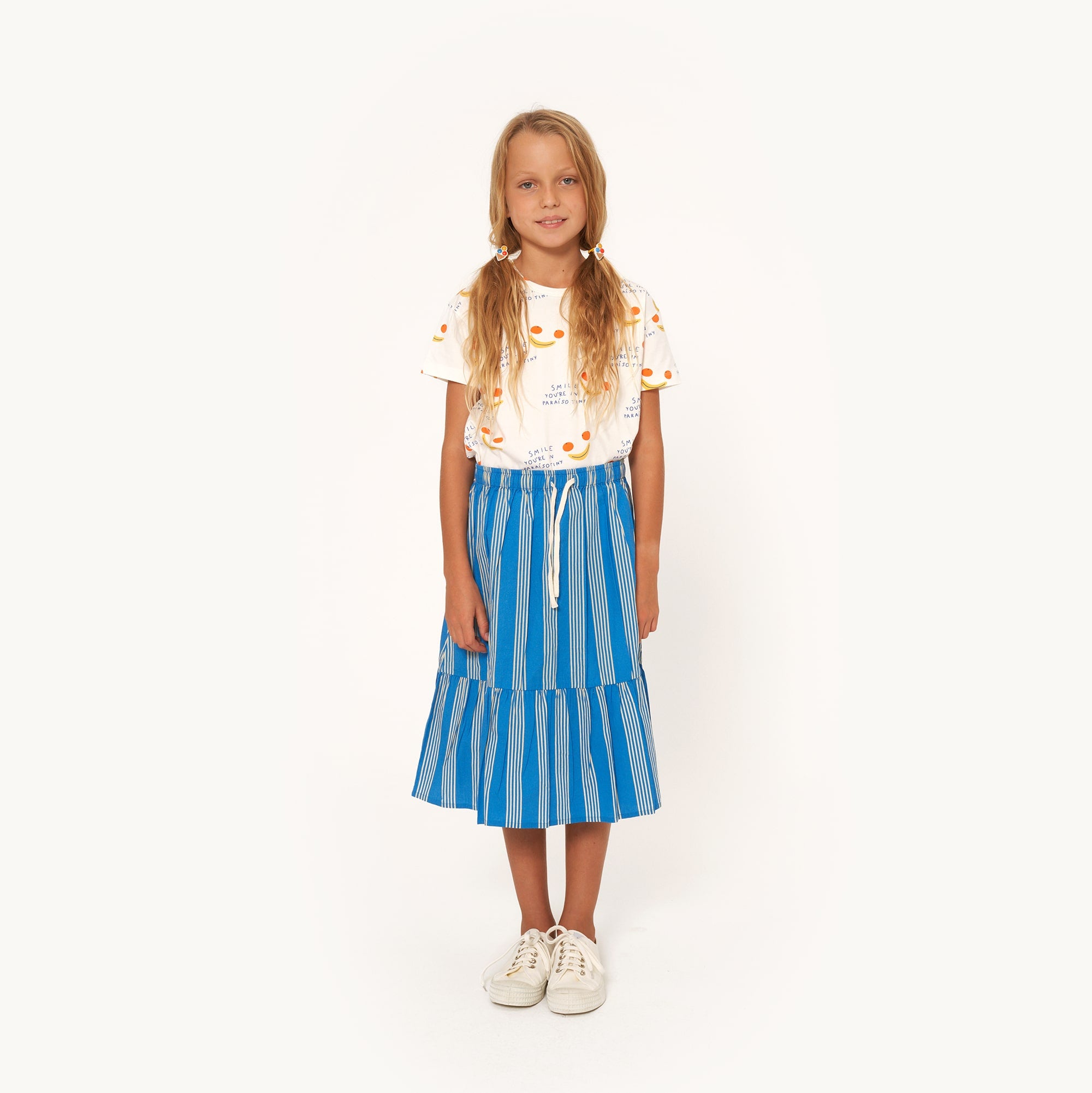 Boys & Girls White Smile Cotton T-Shirt