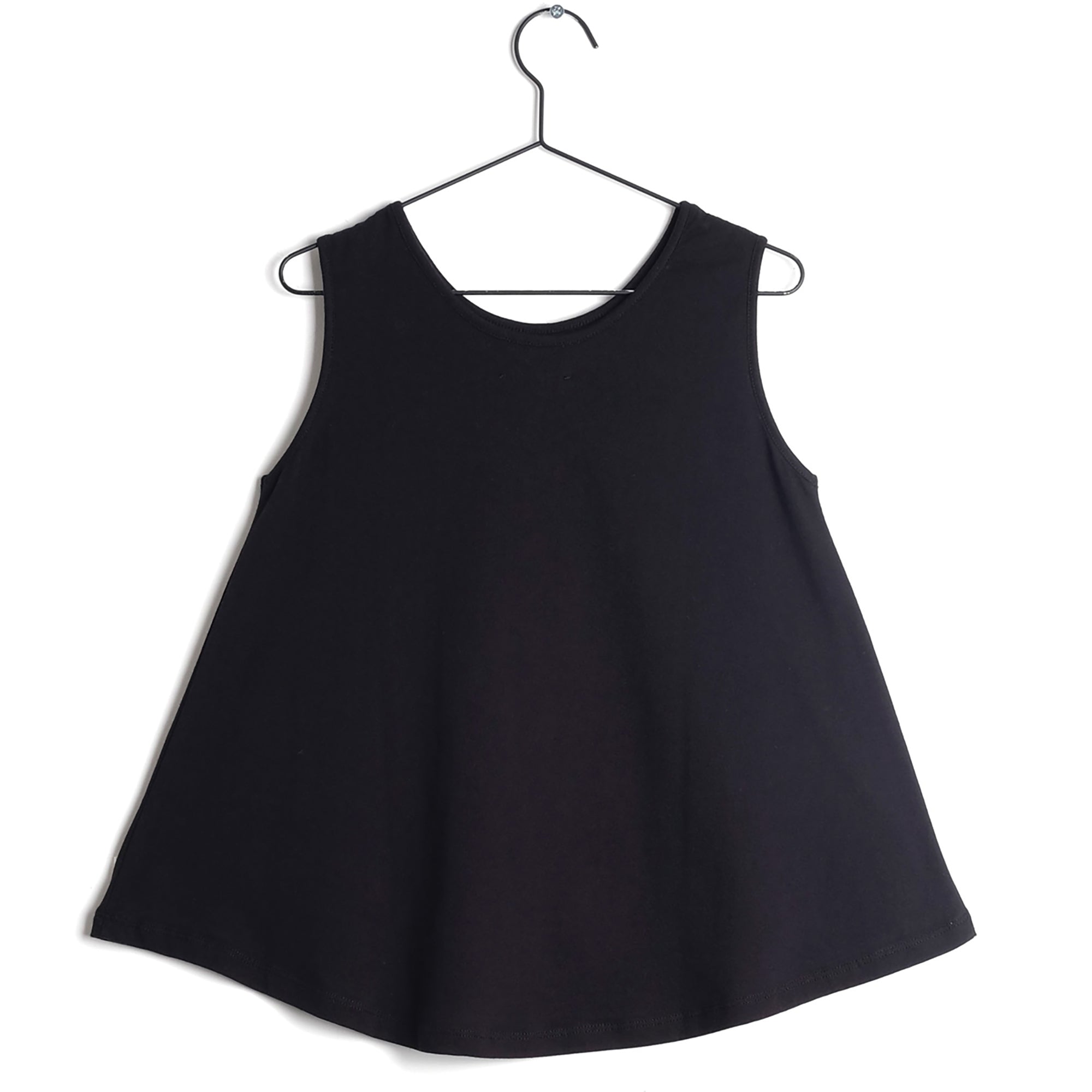 Girls Black Cotton T-shirt