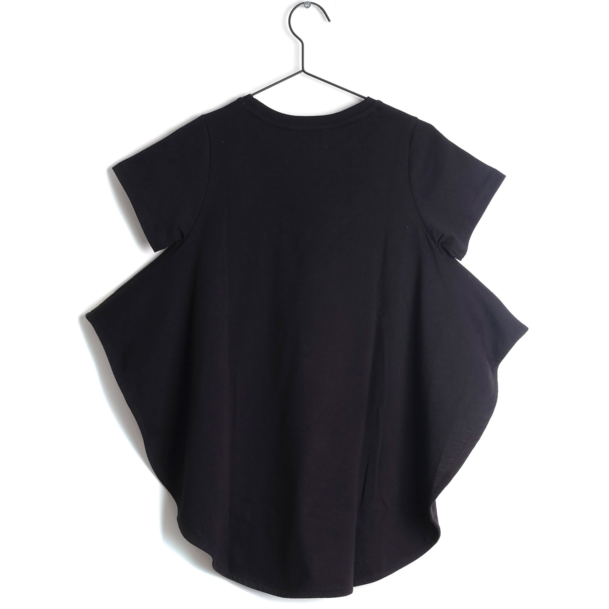 Girls Black Cotton Collar