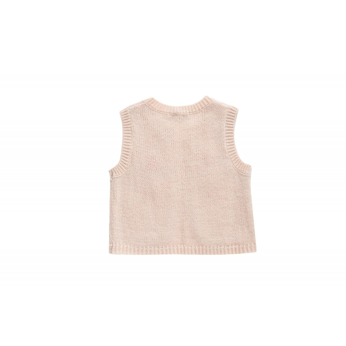 Girls Cream Acrylic Gilet