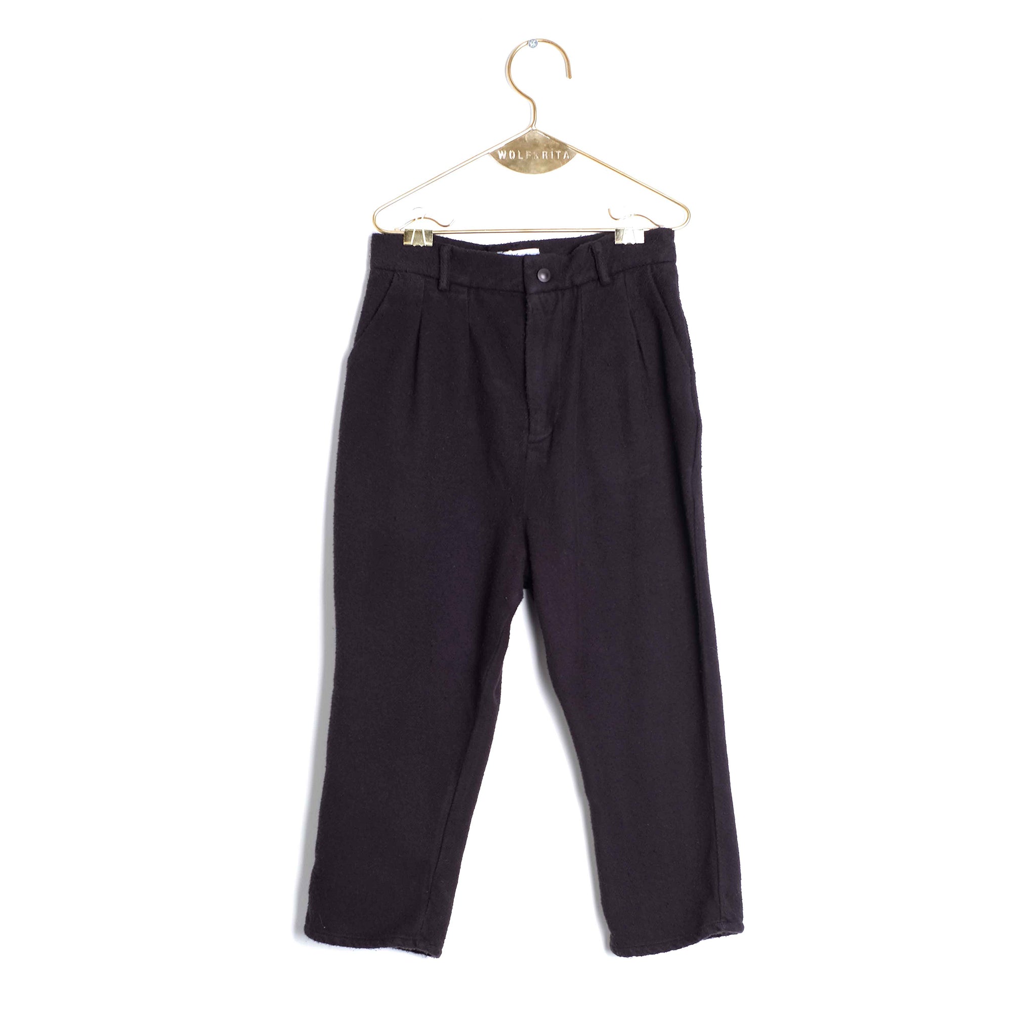 Boys & Girls Ander Black Cotton Trousers