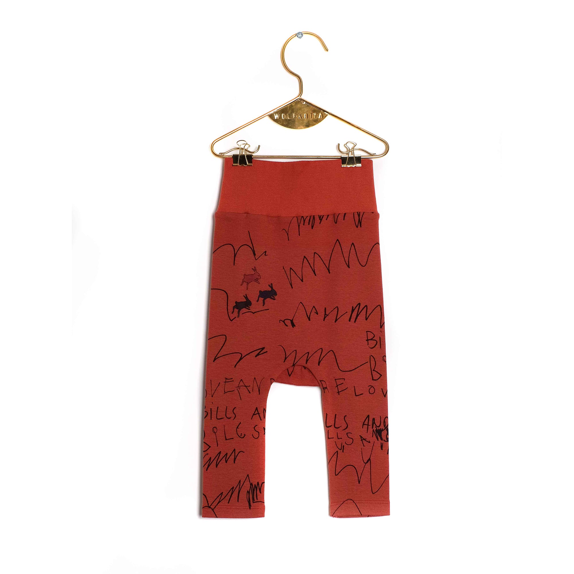 Baby Brick Printed Cotton Trousers