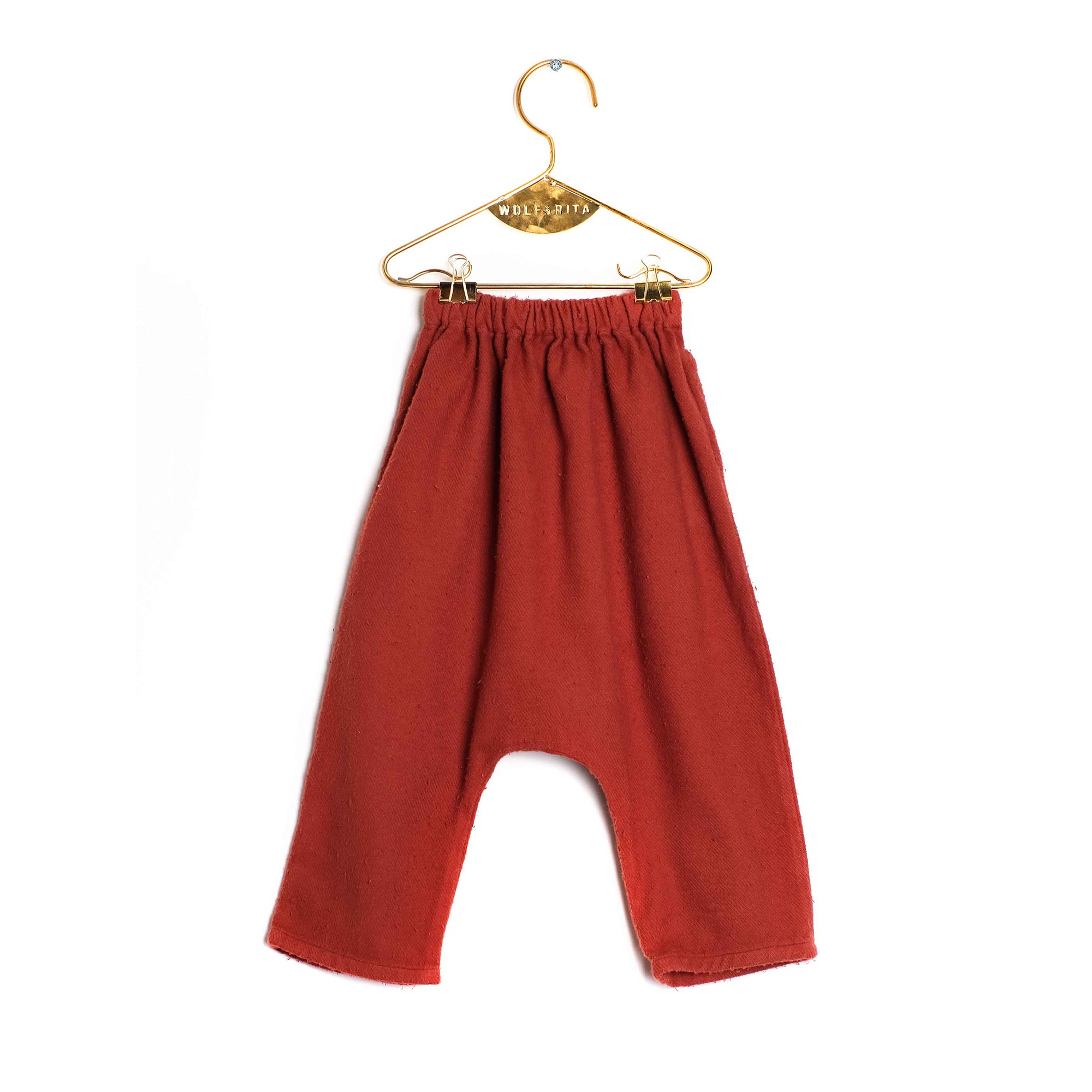 Girls Brick Cotton Trousers
