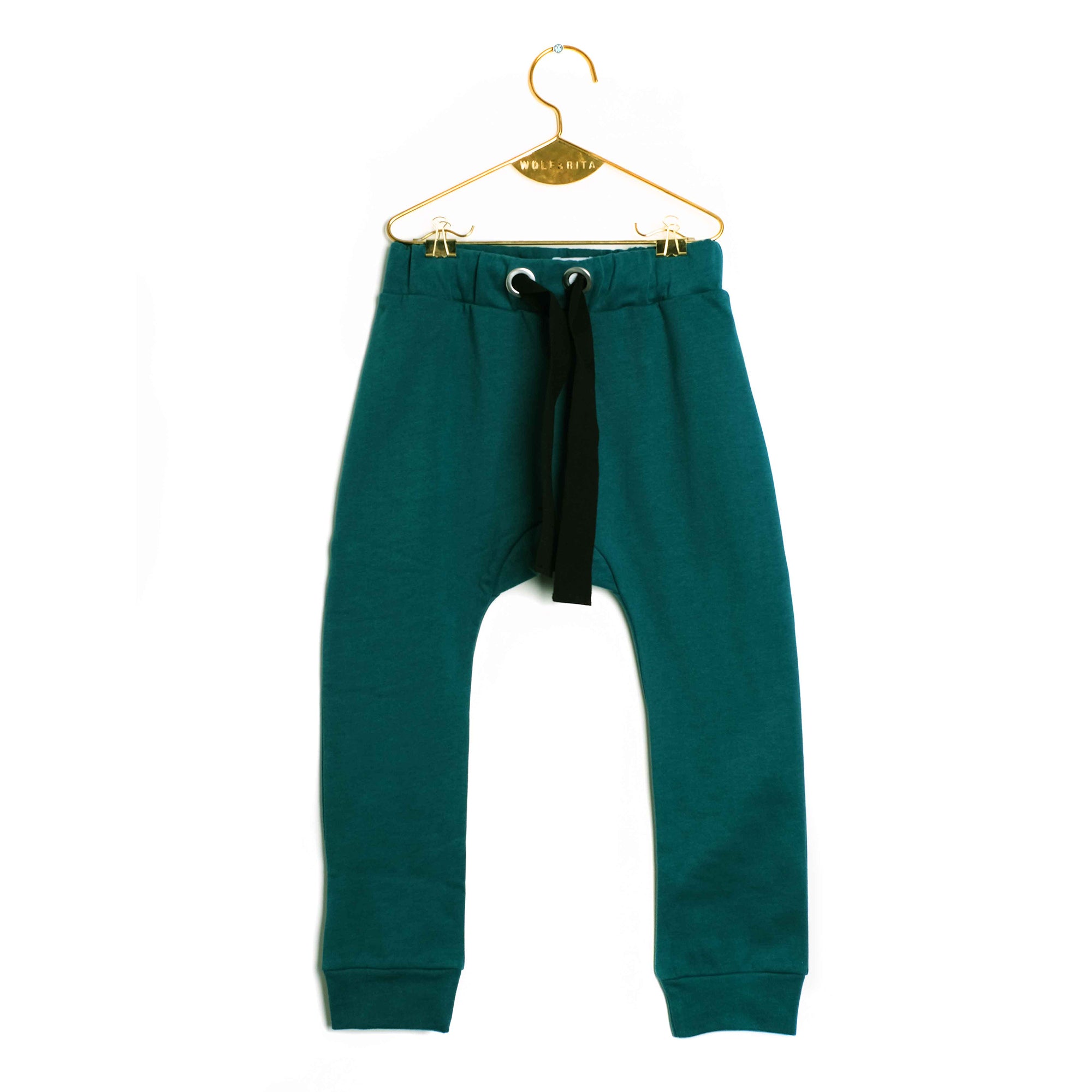 Girls & Boys Green Cotton Trousers
