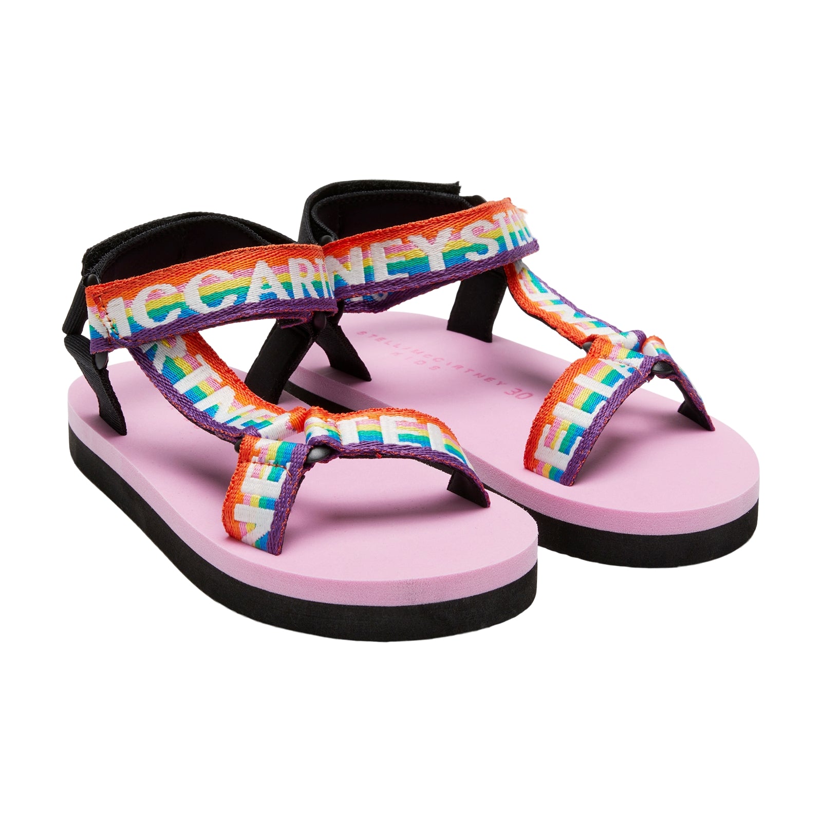 Girls Pink Logo Sandals