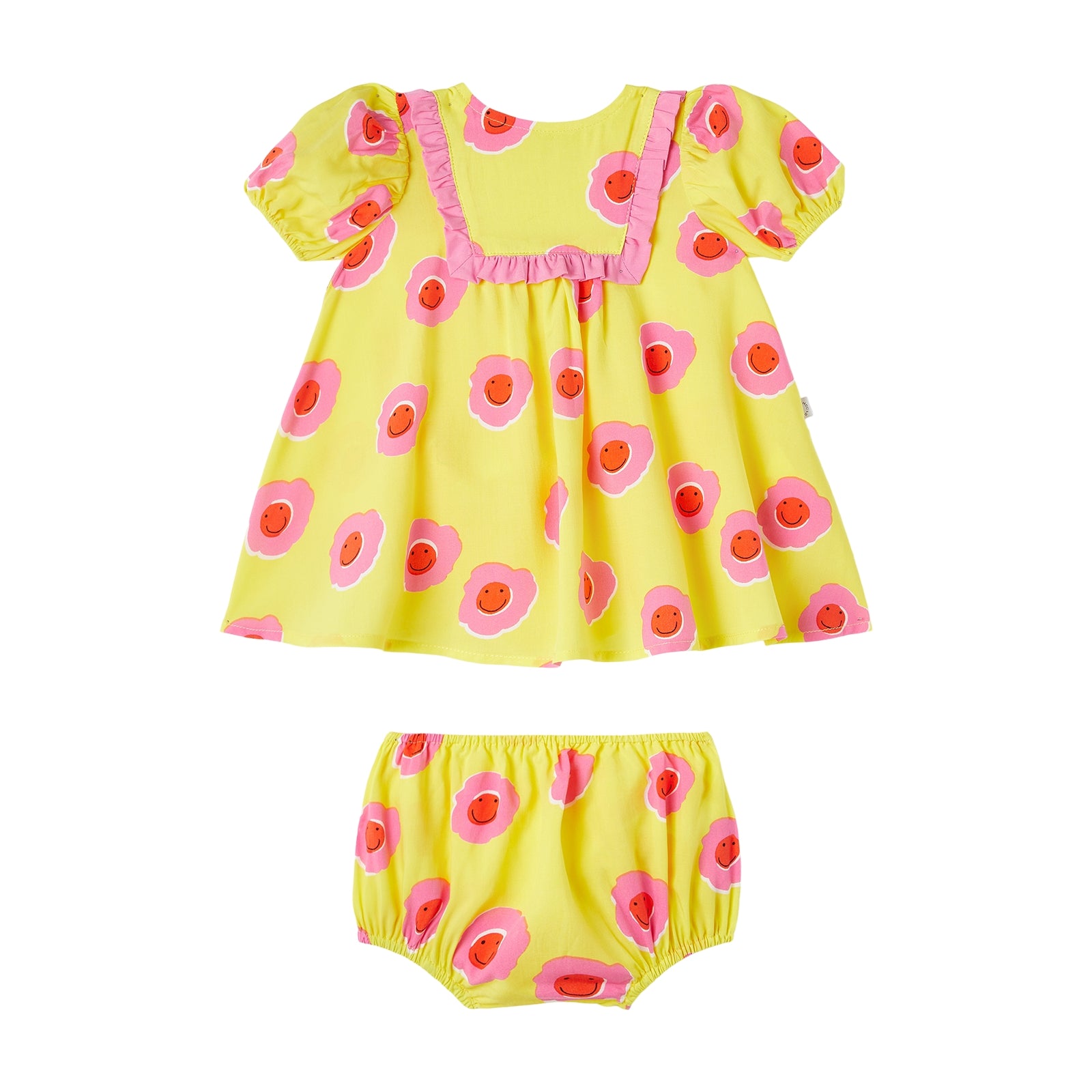 Baby Girls Yellow Smile Dress Set
