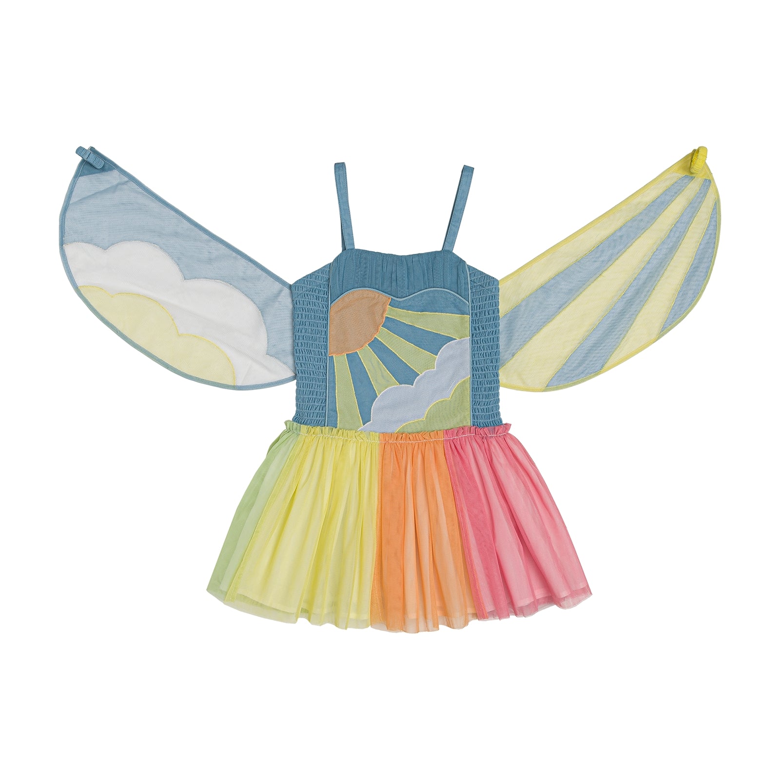Girls Multicolor Wing Dress