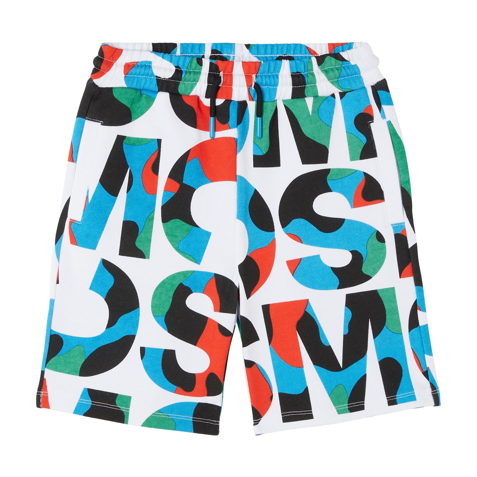 Boys Multicolor Logo Cotton Shorts