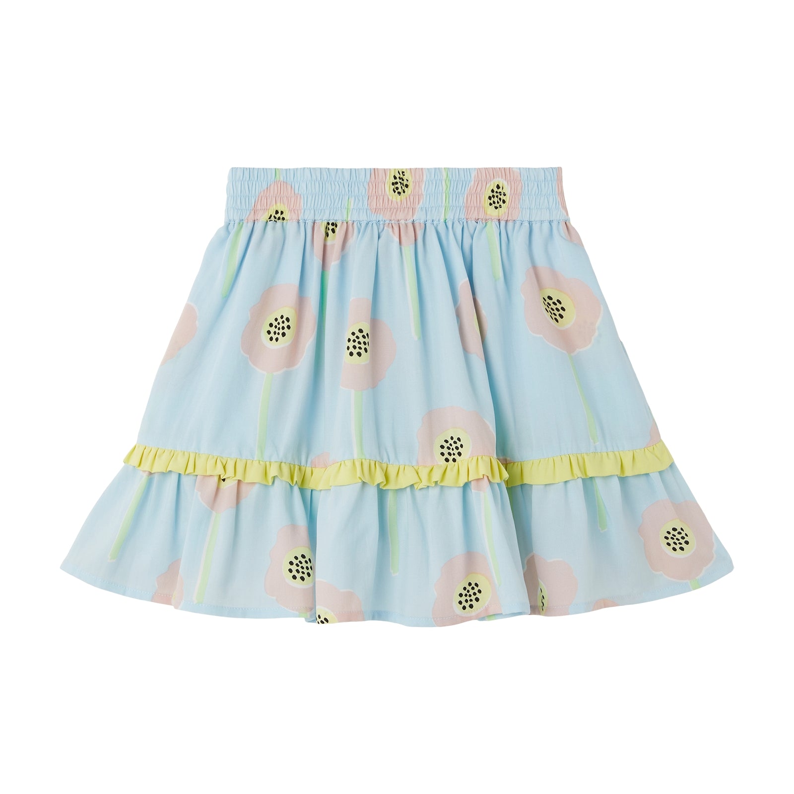 Girls Light Blue Flowers Skirt