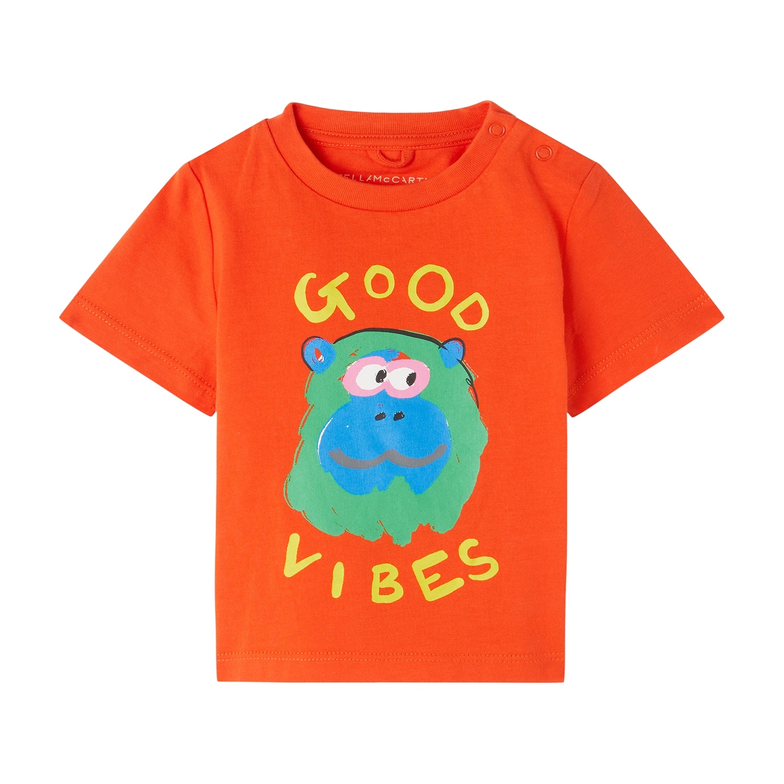 Baby Boys & Girls Red Printed Cotton T-Shirt