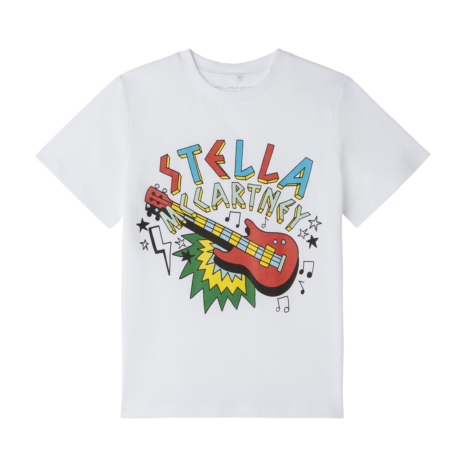 Boys & Girls White Printed Cotton T-Shirt