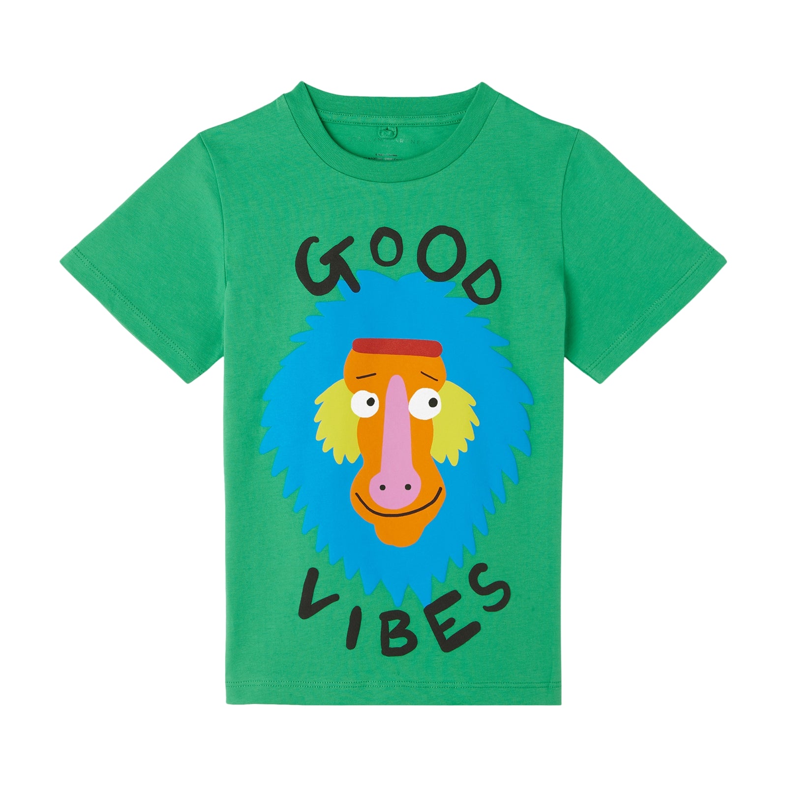 Boys & Girls Green Printed Cotton T-Shirt