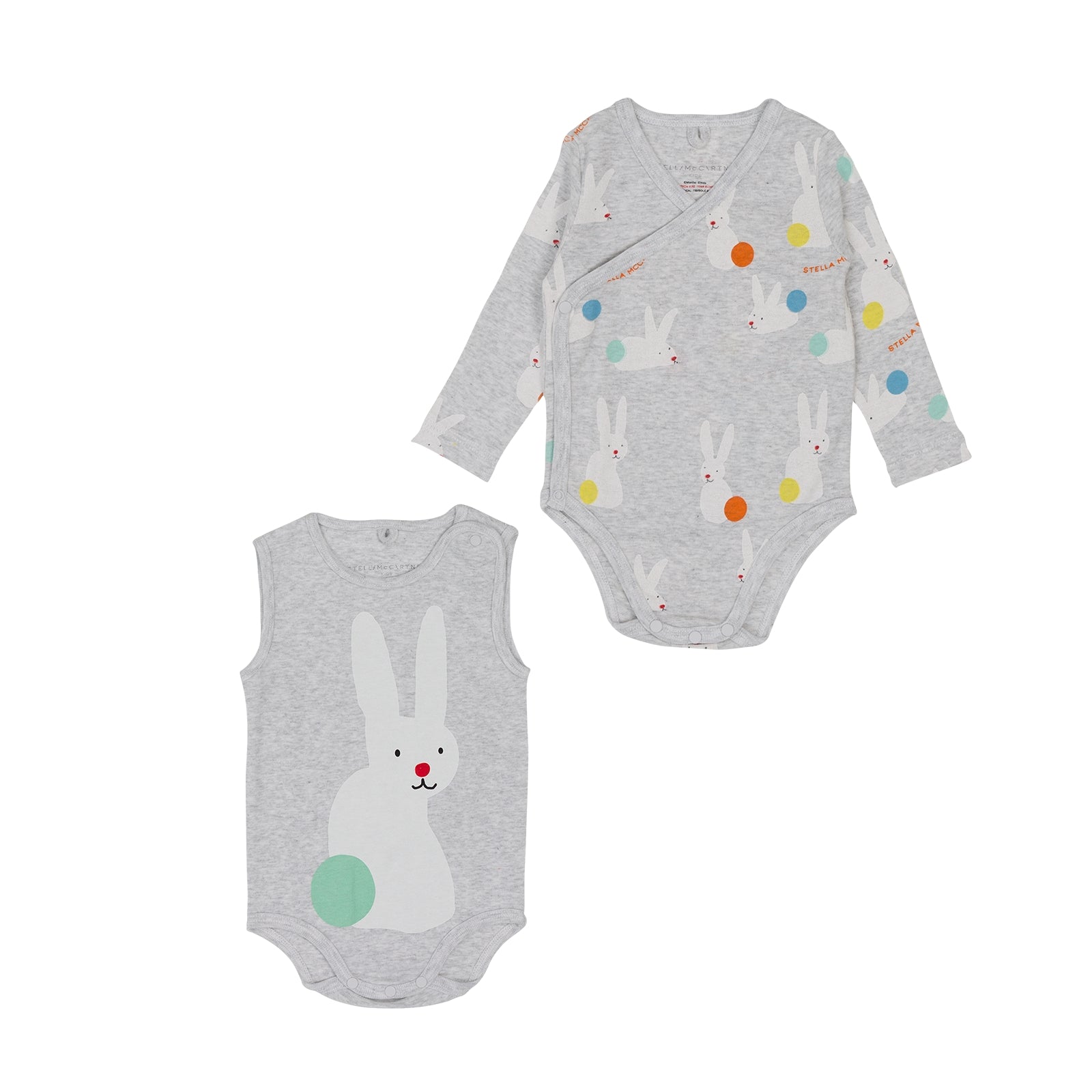 Baby Boys Grey Cotton Babysuit Set