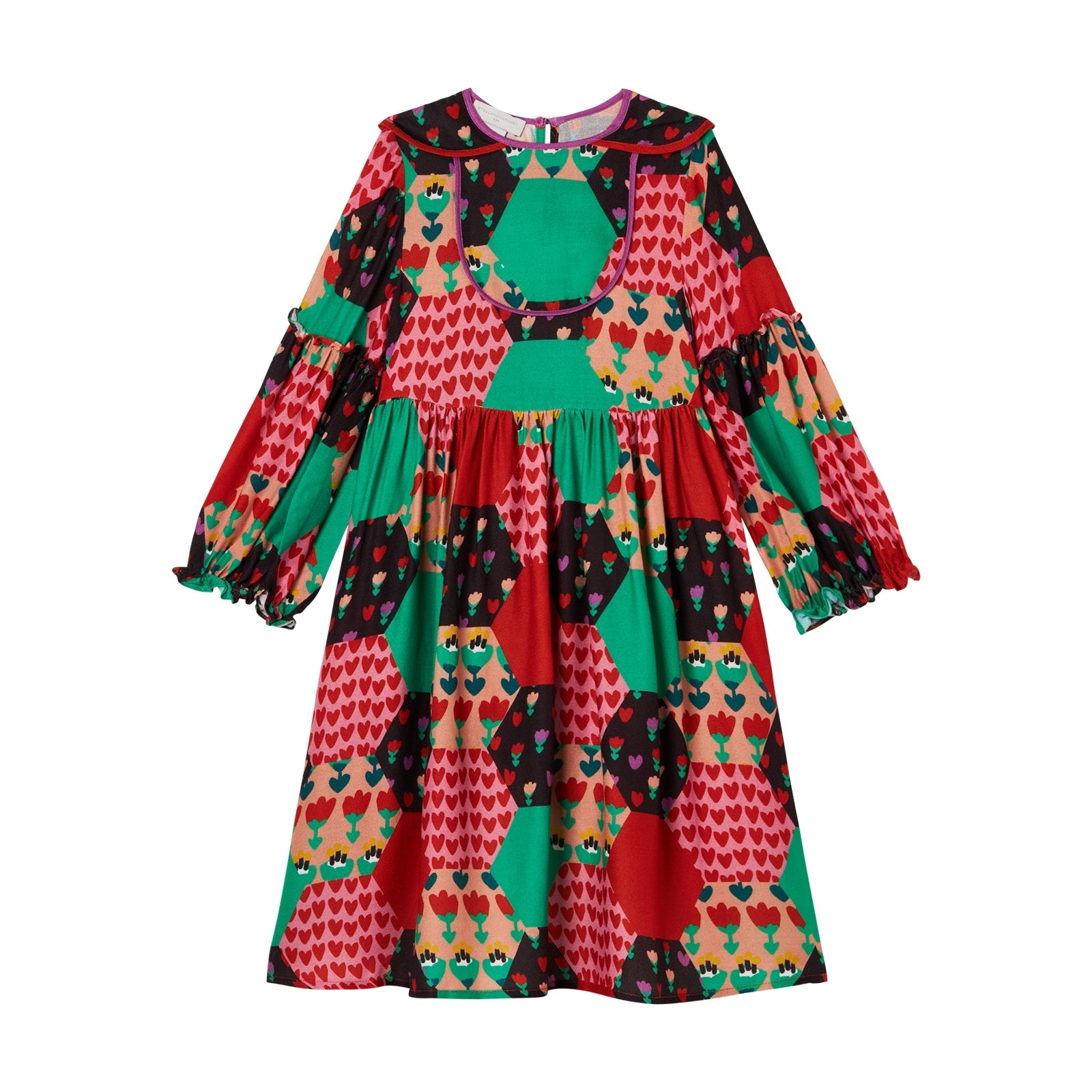 Girls Multicolor Printed Dress