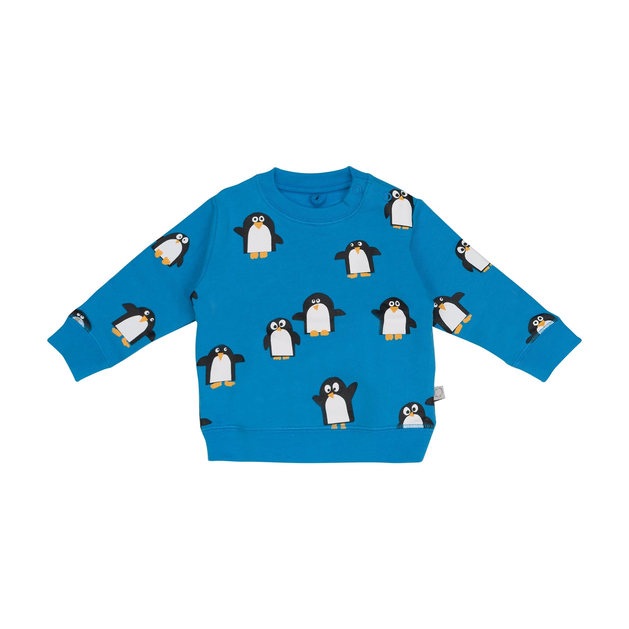 Baby Boys Blue Penguin Cotton Sweatshirt