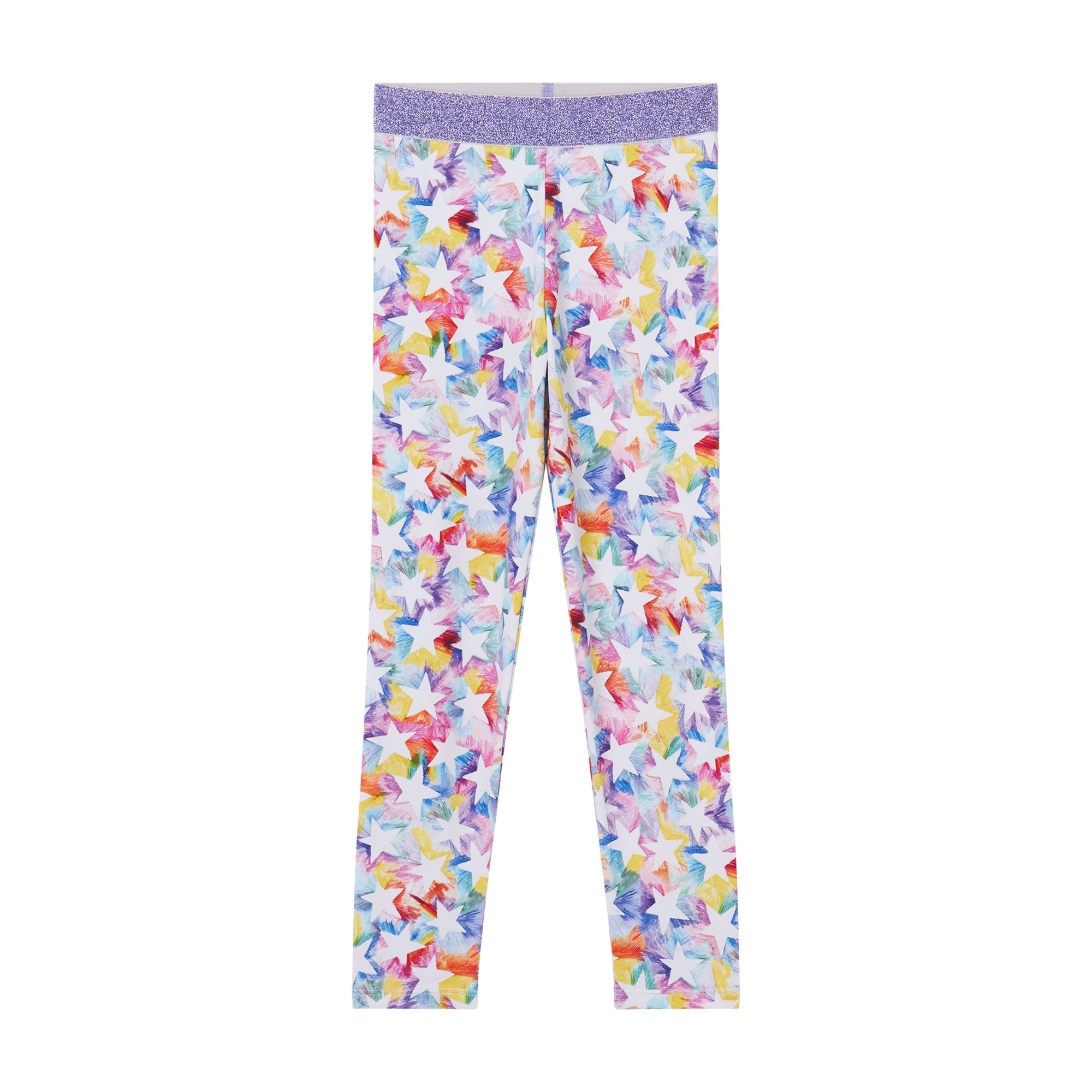 Girls Multicolor Star Leggings