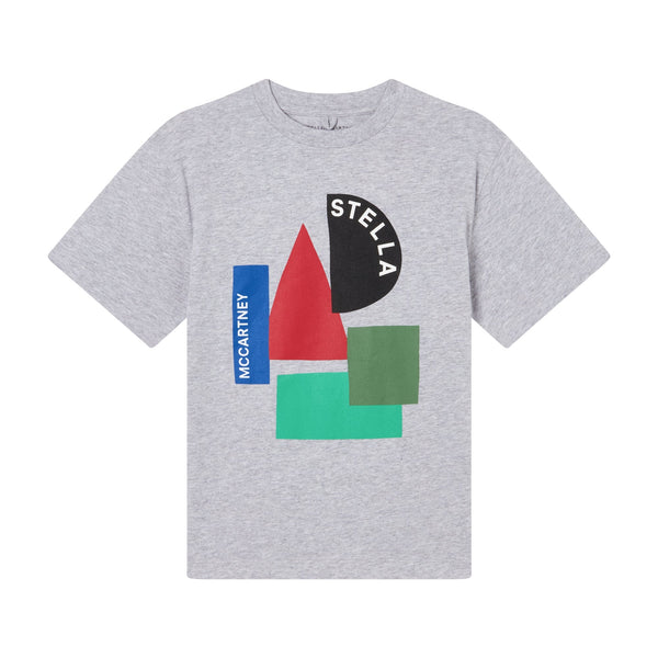 Boys Grey Logo Cotton T-Shirt