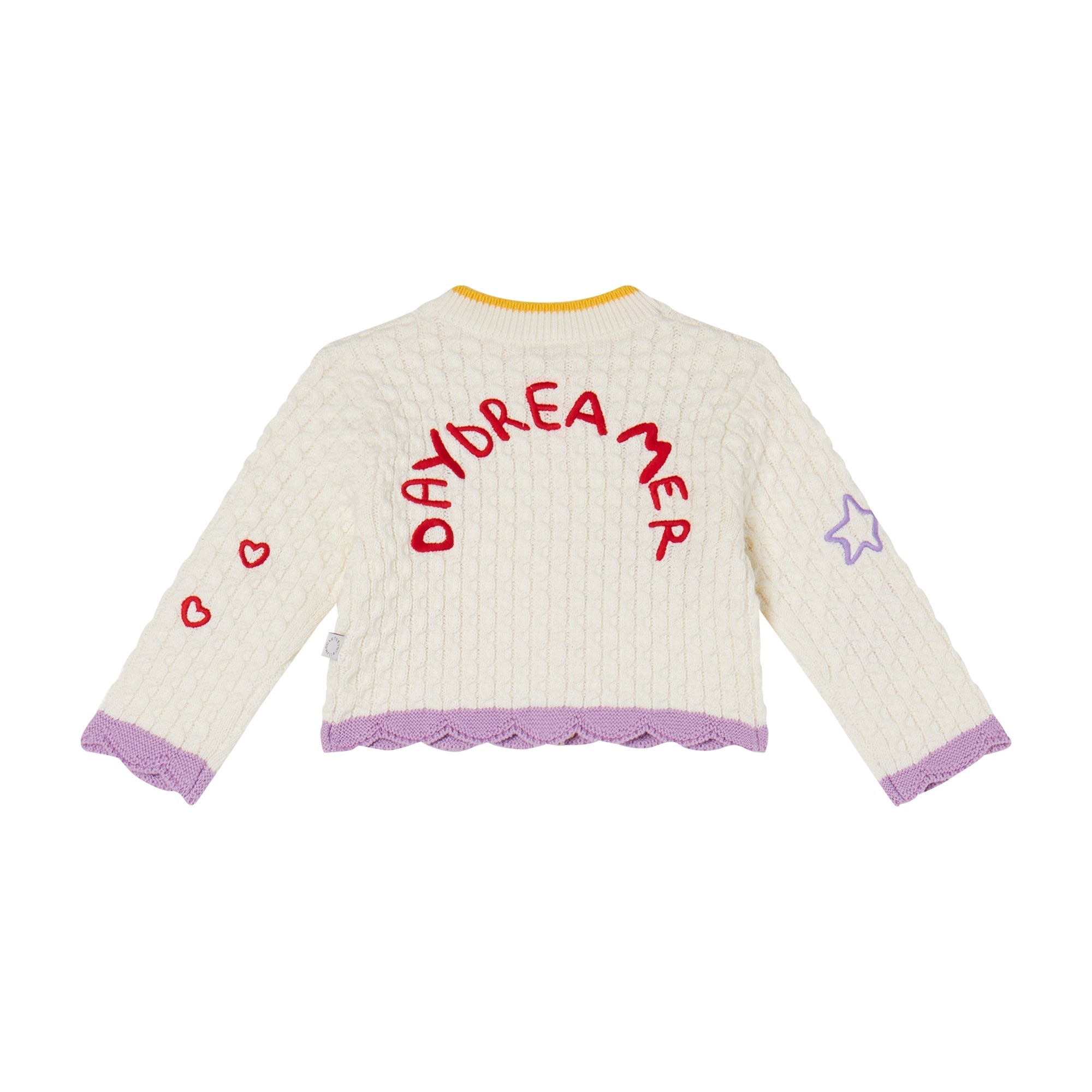 Baby Girls White Embroidered Cardigan