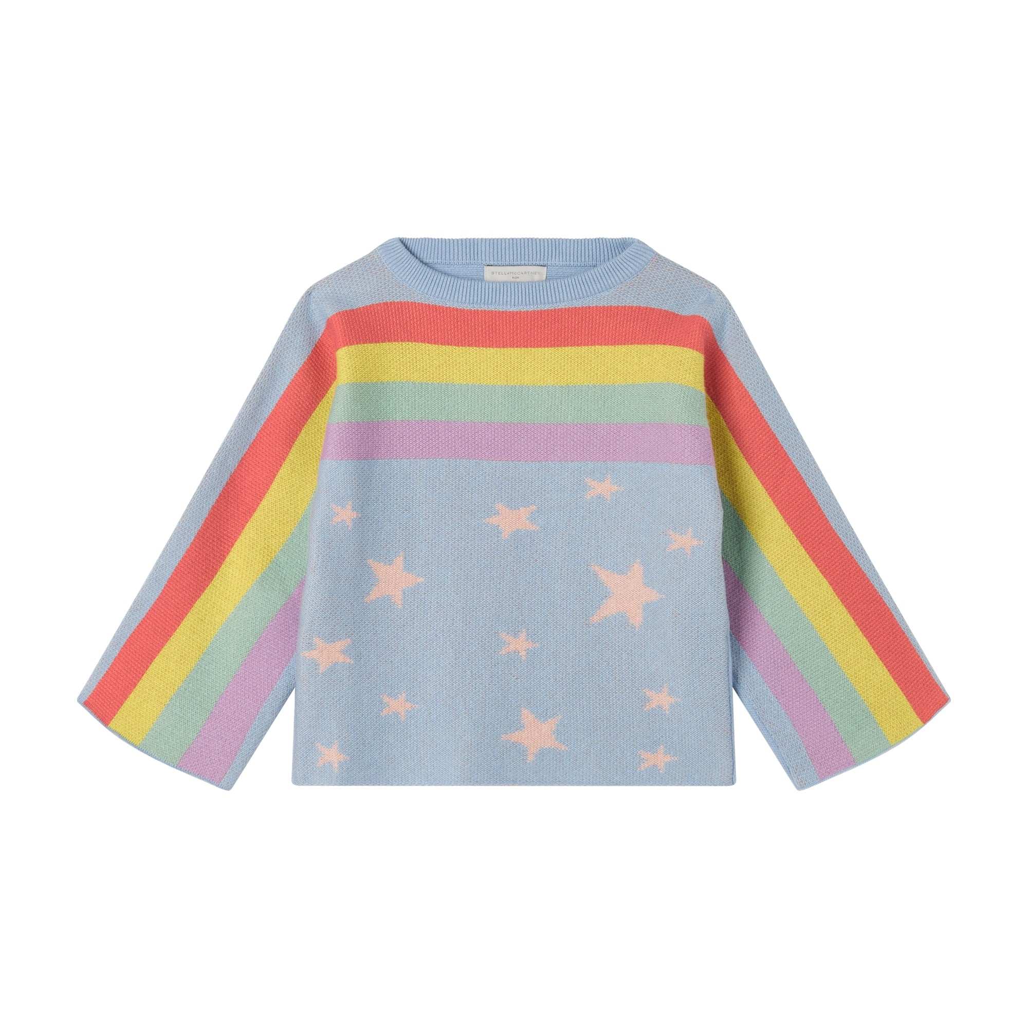 Girls Light Blue Stars Sweater