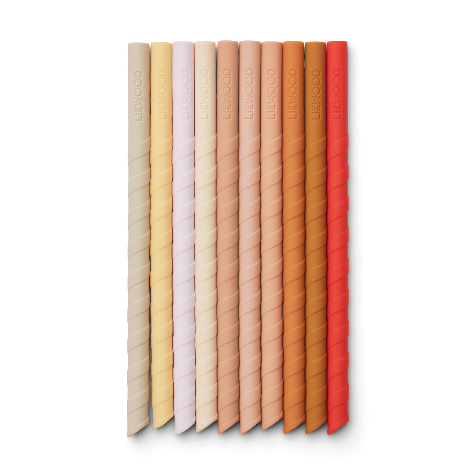 Multicolor Silicone Straw(10 Pack)