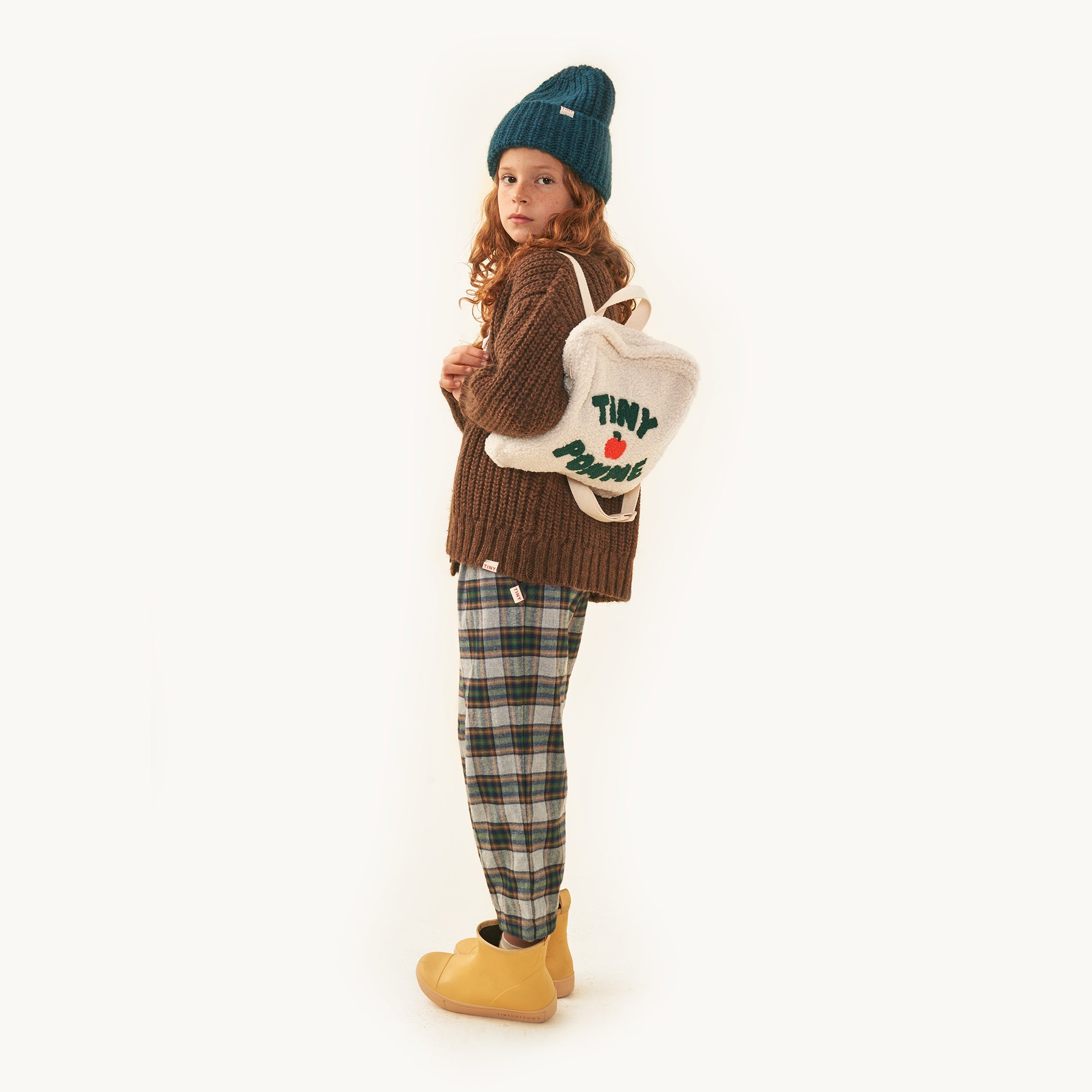 Boys & Girls Grey Check Cotton Trousers