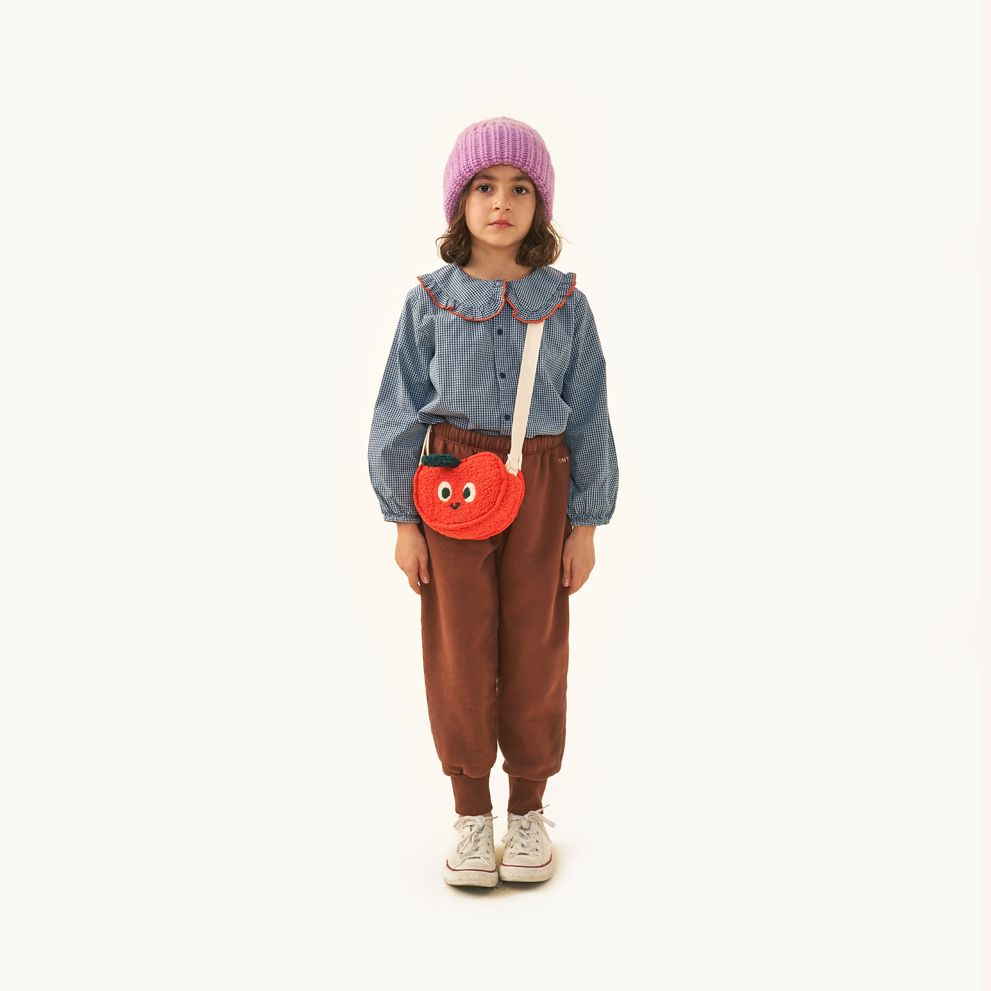 Boys & Girls Brown Logo Cotton Trousers
