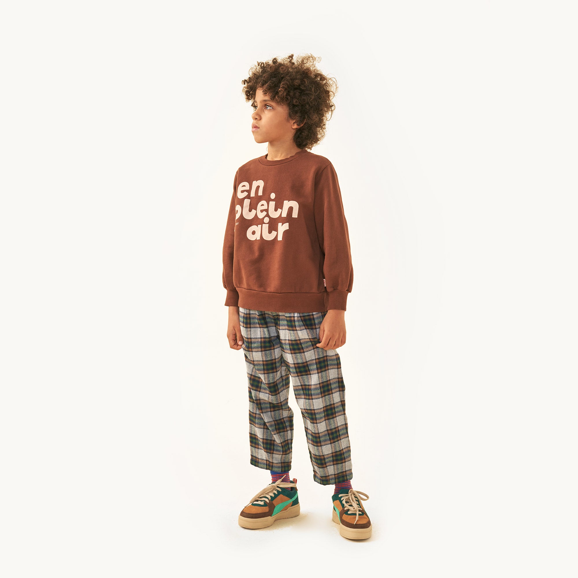 Boys & Girls Chocolate Logo Cotton Sweatshirt