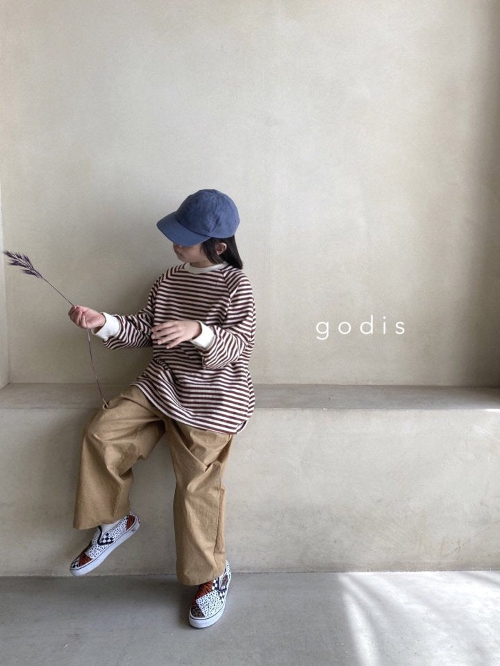 Boys & Girls Brown Stripes Cotton T-Shirt