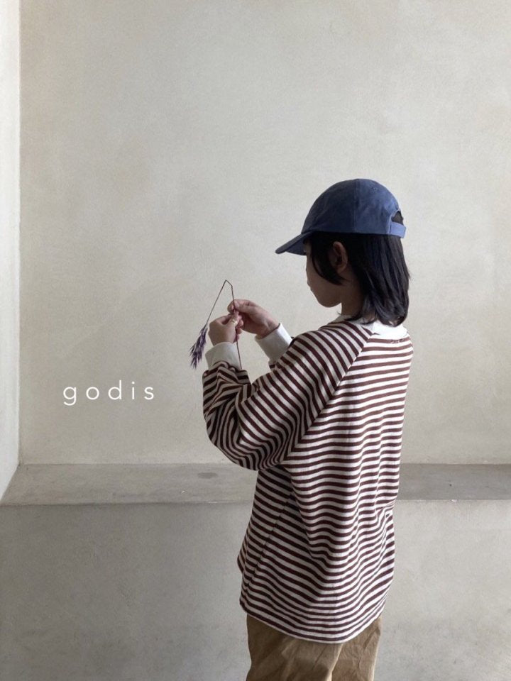 Boys & Girls Brown Stripes Cotton T-Shirt