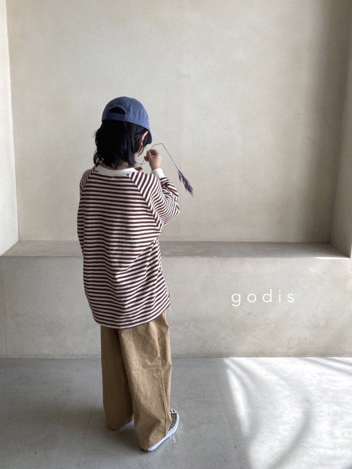 Boys & Girls Brown Stripes Cotton T-Shirt