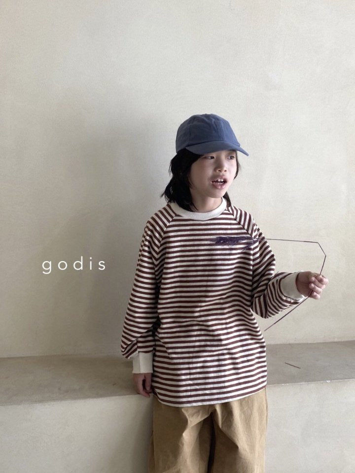 Boys & Girls Brown Stripes Cotton T-Shirt