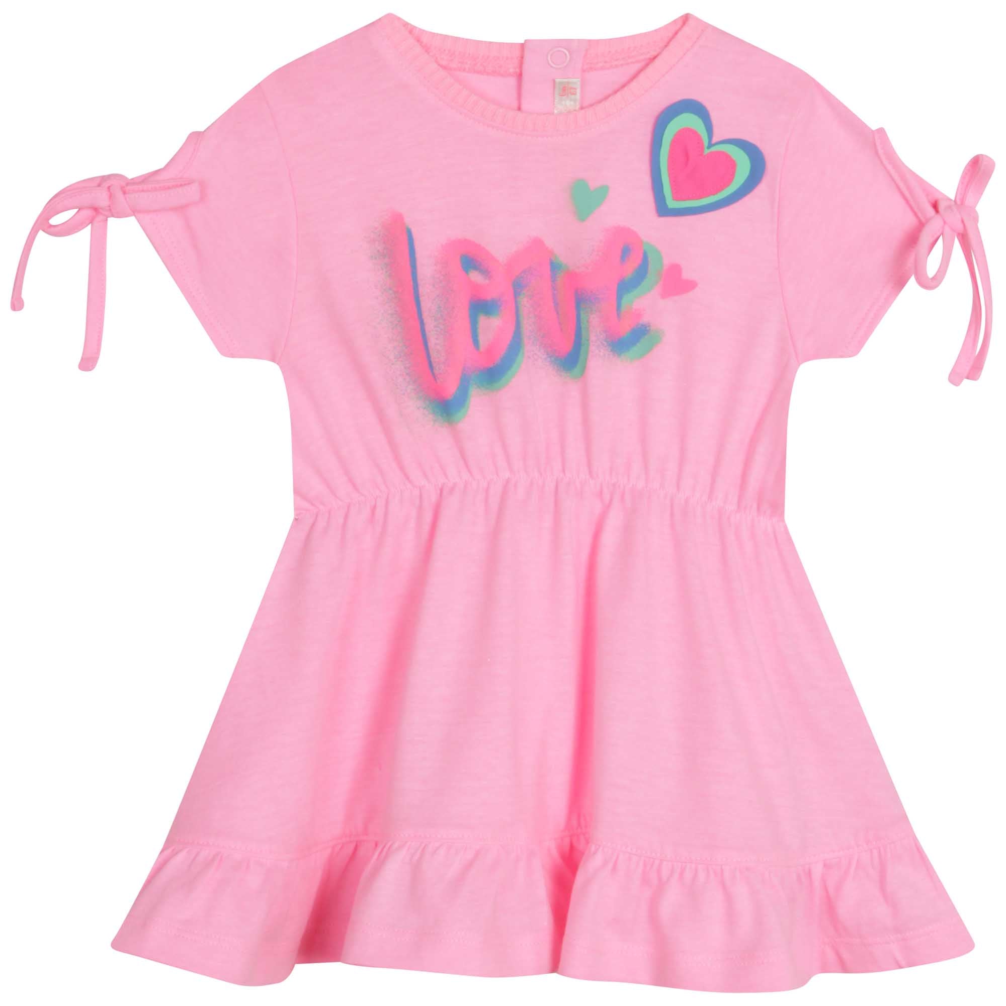 Baby Girls Pink Printed Dress