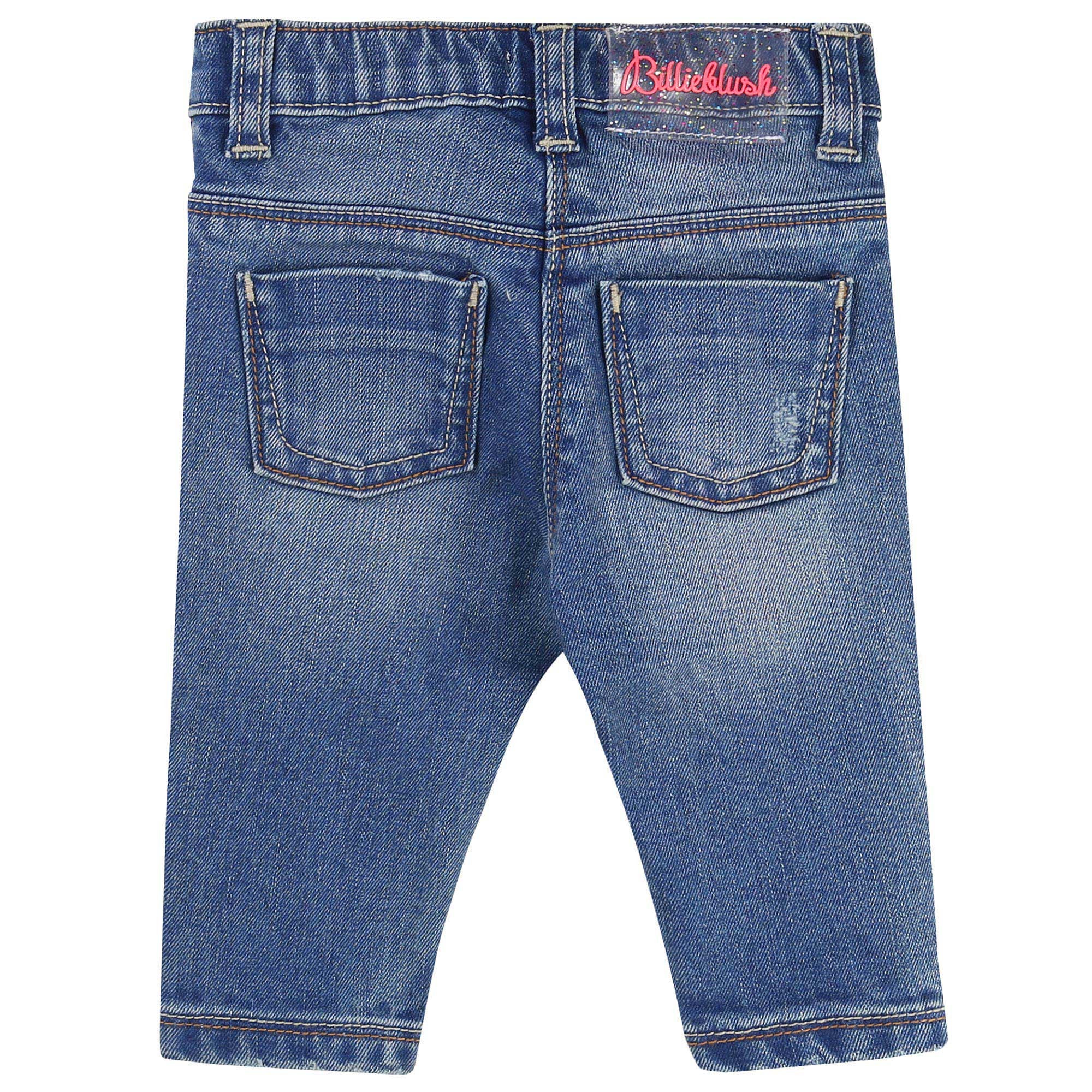 Baby Girls Blue Cotton Jeans