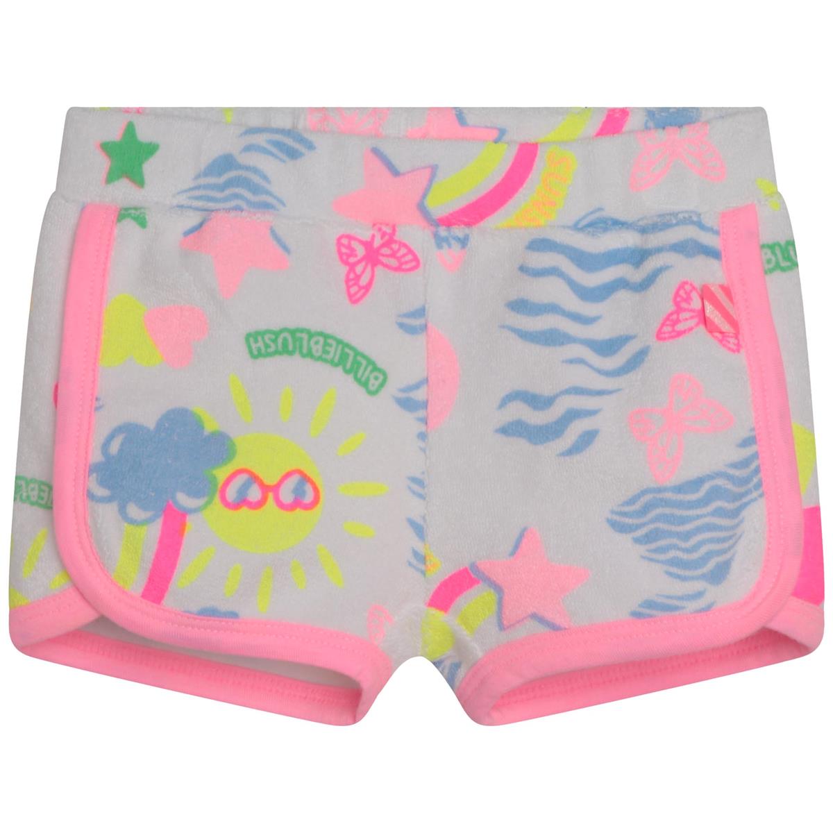 Baby Girls Pink Printed Shorts