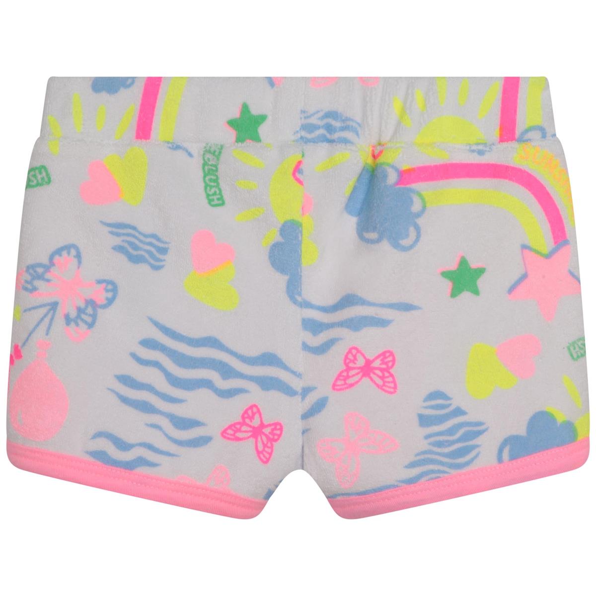 Baby Girls Pink Printed Shorts
