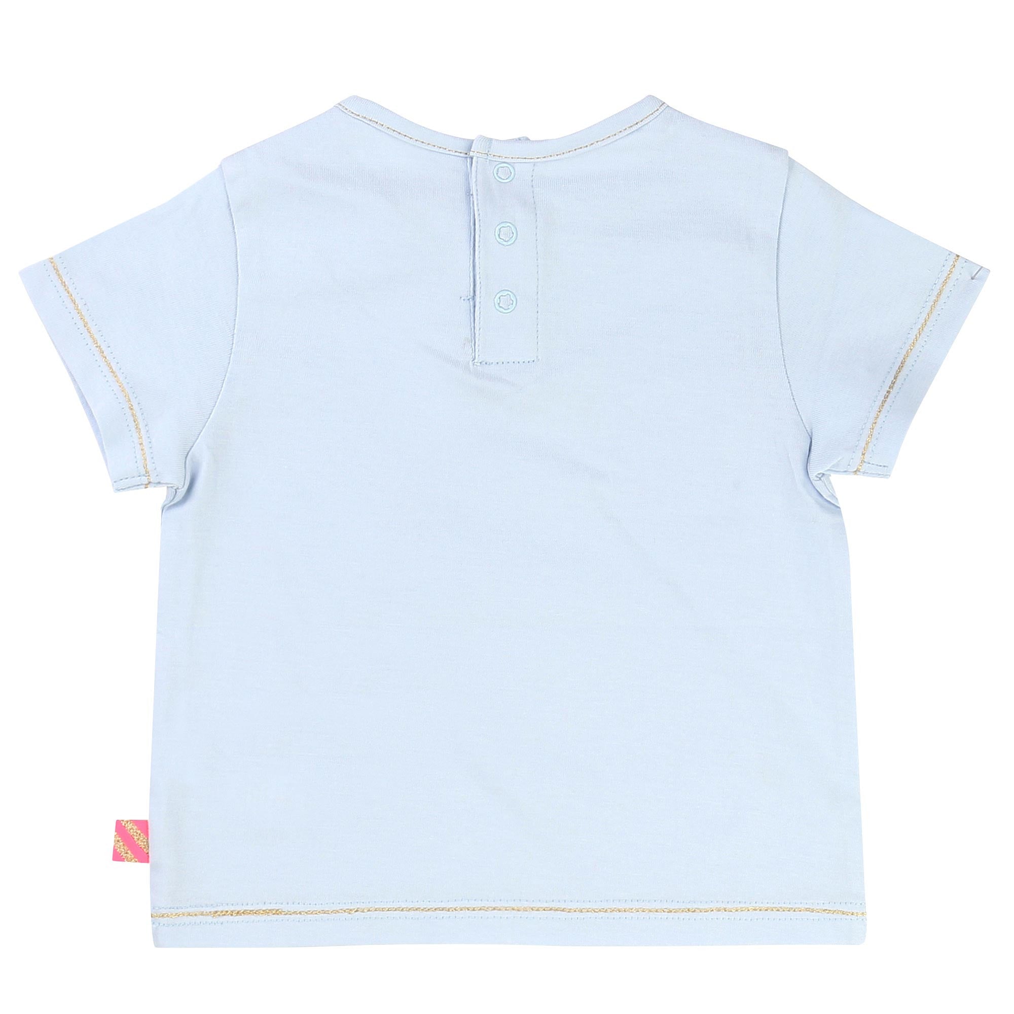 Baby Girls Sky Blue Cat T-Shirt