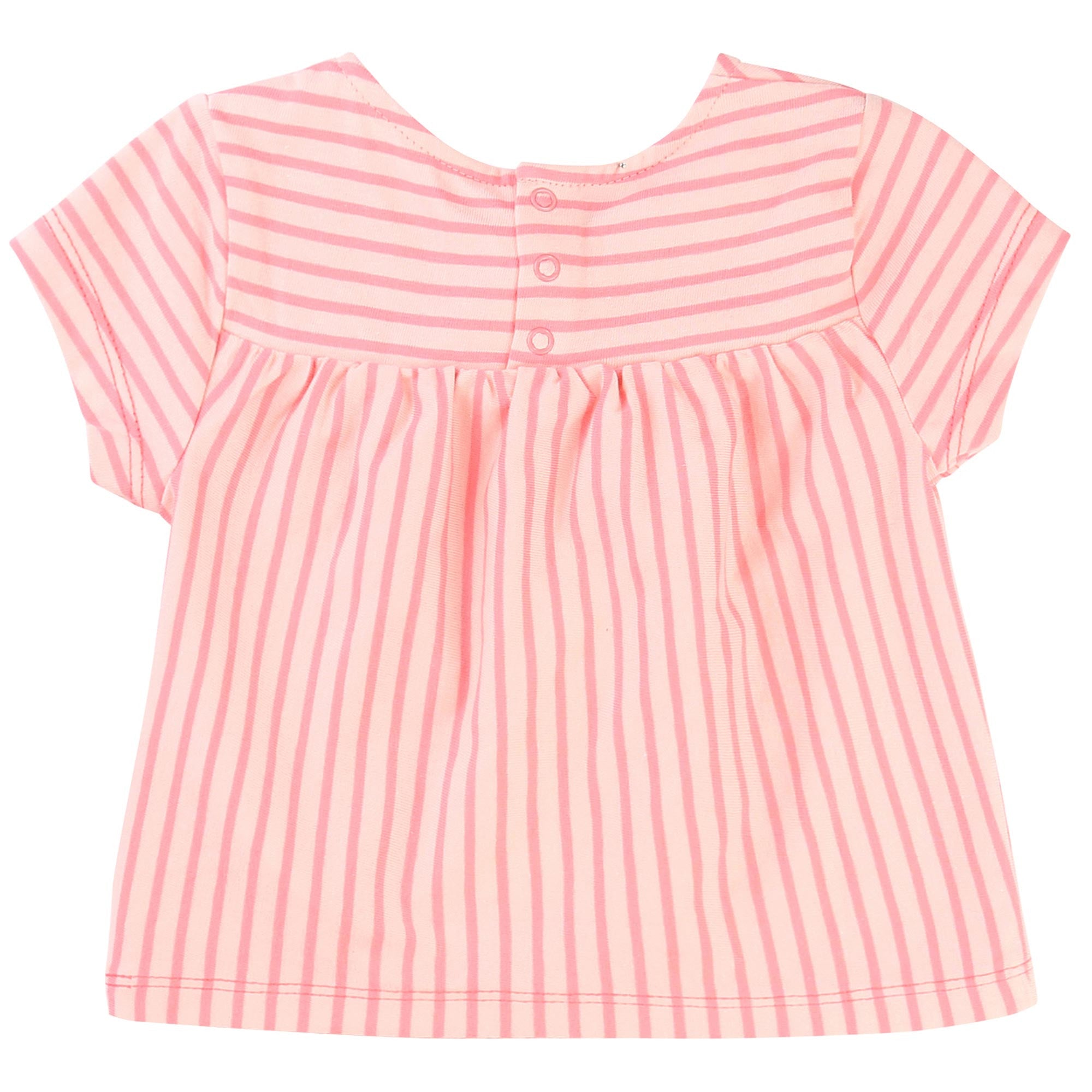 Baby Girls Pink Striped Cotton Blouse