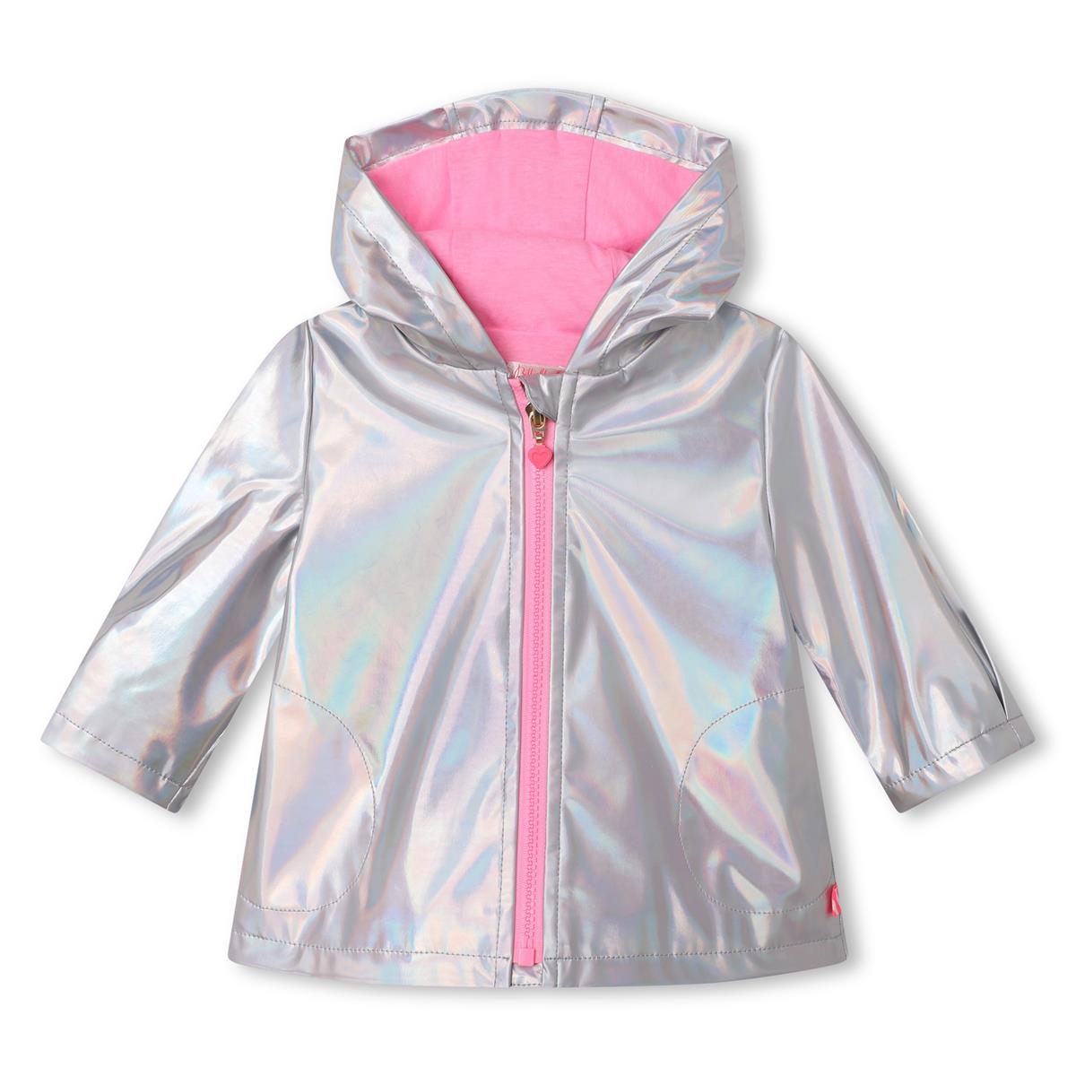 Baby Girls Silver Zip-Up Jacket