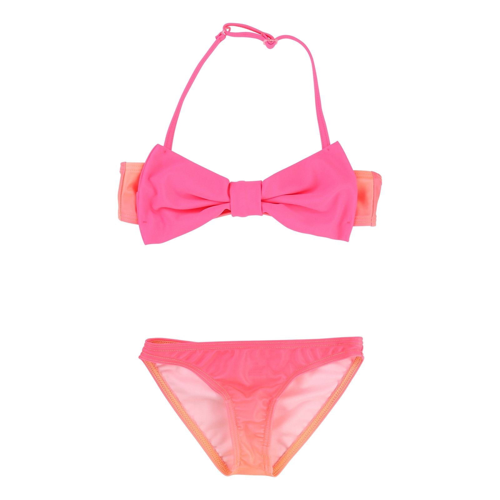 Girls Pink Bikini With Bow Trims - CÉMAROSE | Children's Fashion Store