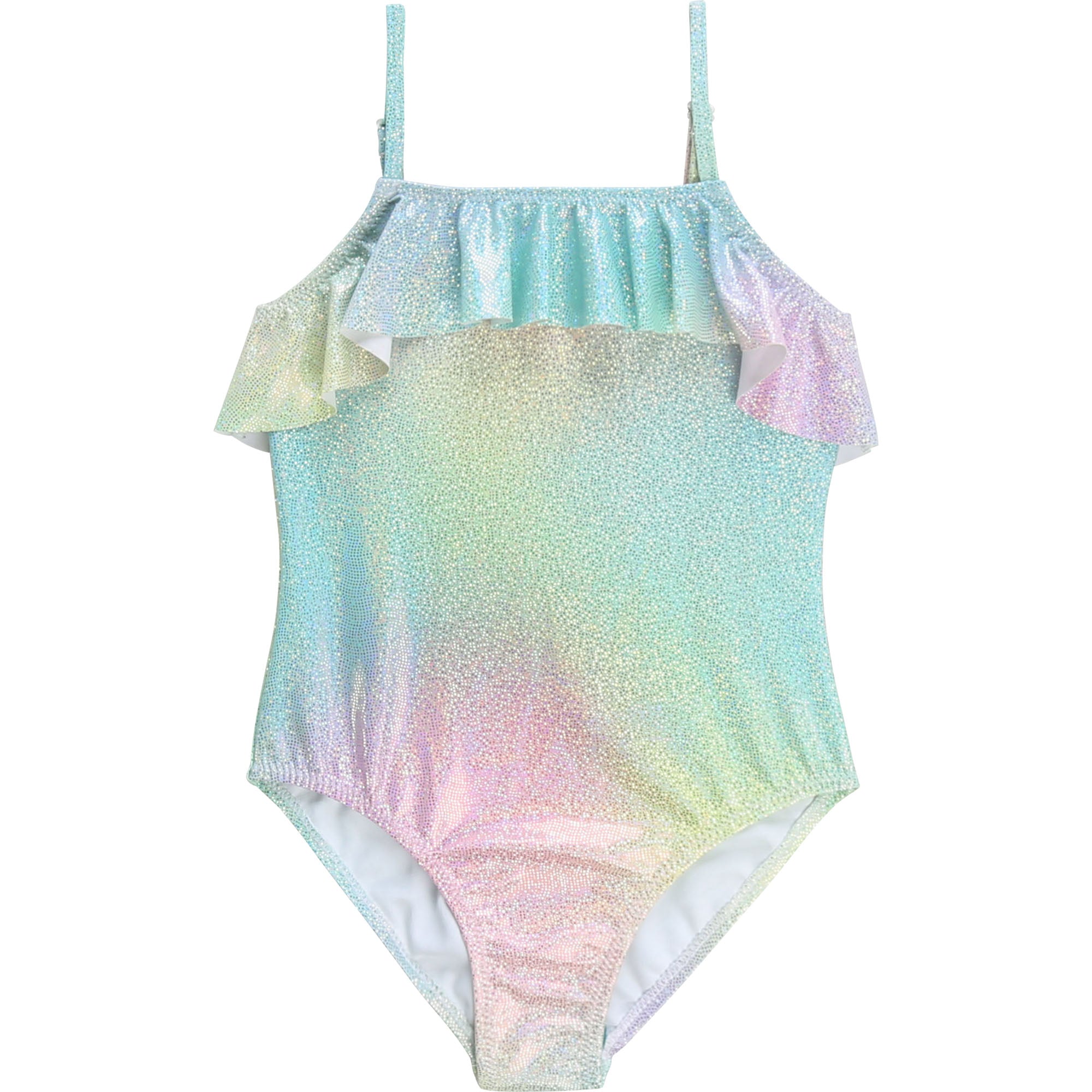 Girls Multicolor Glitter Swimsuit
