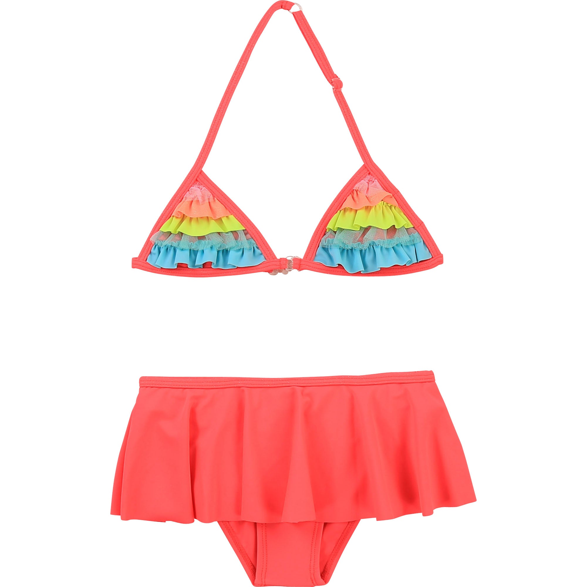 Girls Neon Pink Swimsuit