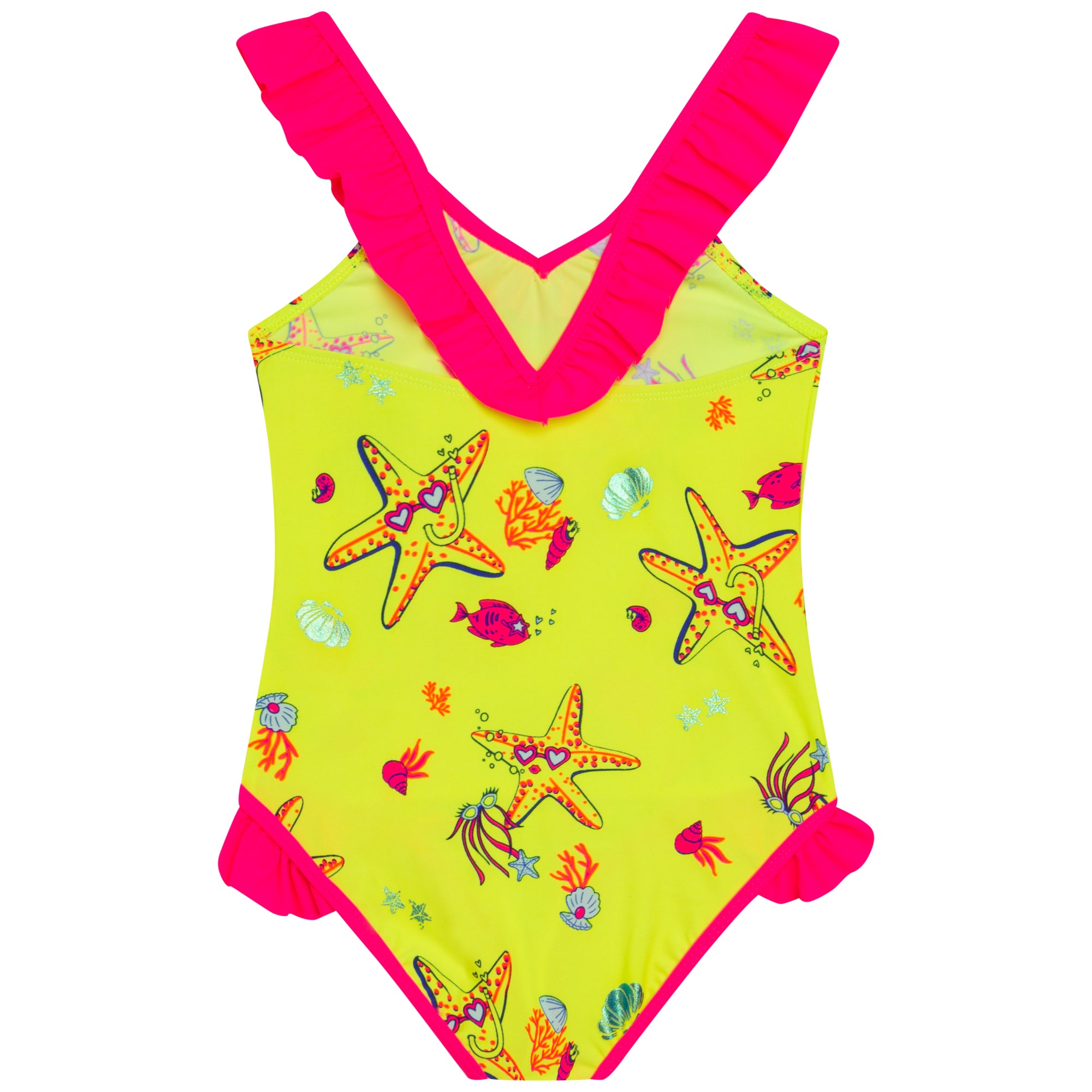 Girls Yellow Starfish Swimsuit